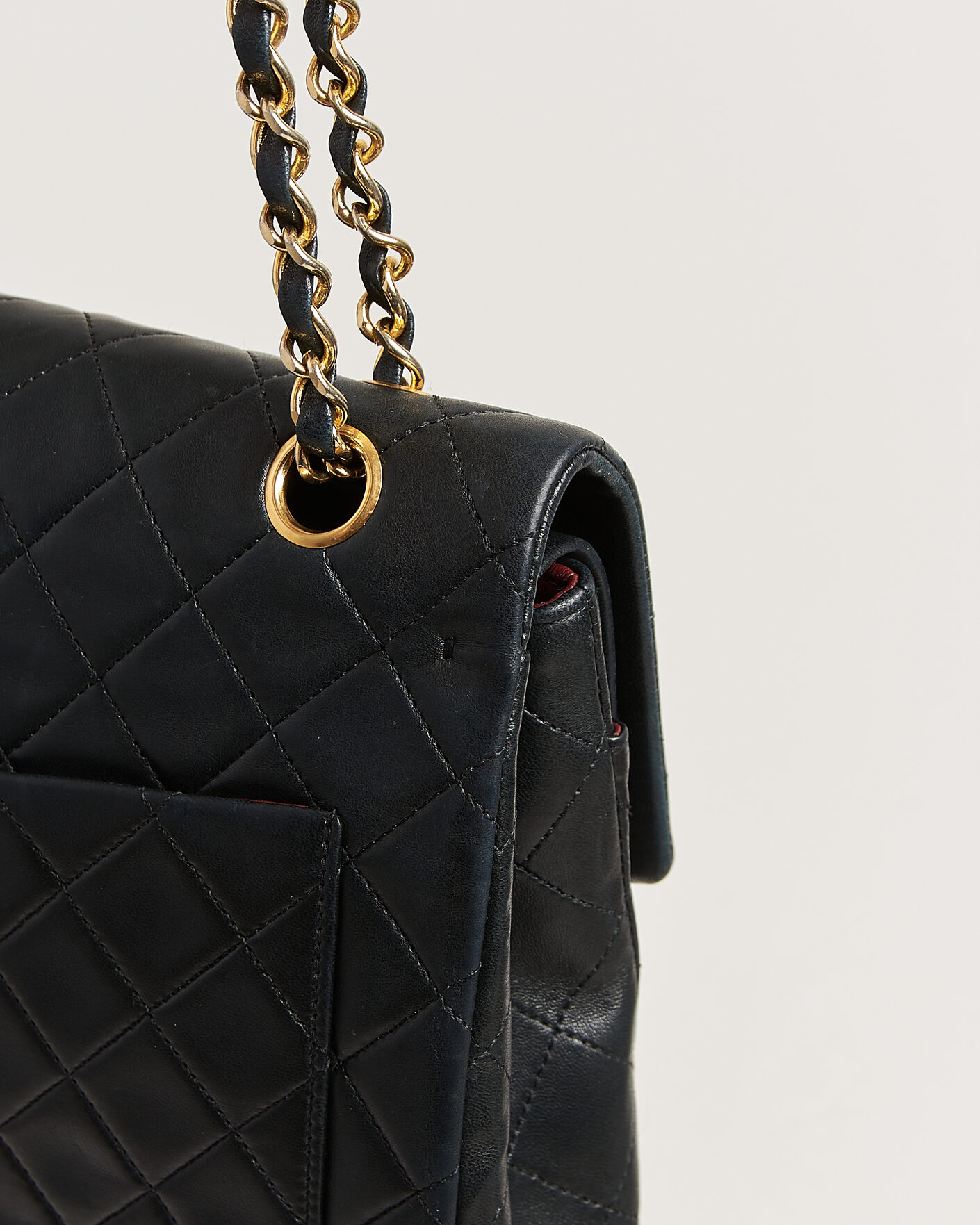 Mies | Pre-Owned & Vintage Bags | Chanel Pre-Owned | Classic Medium Square Double Flap Bag Lambskin Black