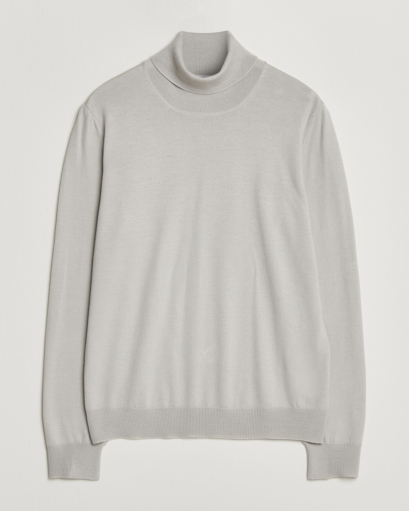 Mies | Puserot | Gran Sasso | Merino Fashion Fit Rollneck Light Beige