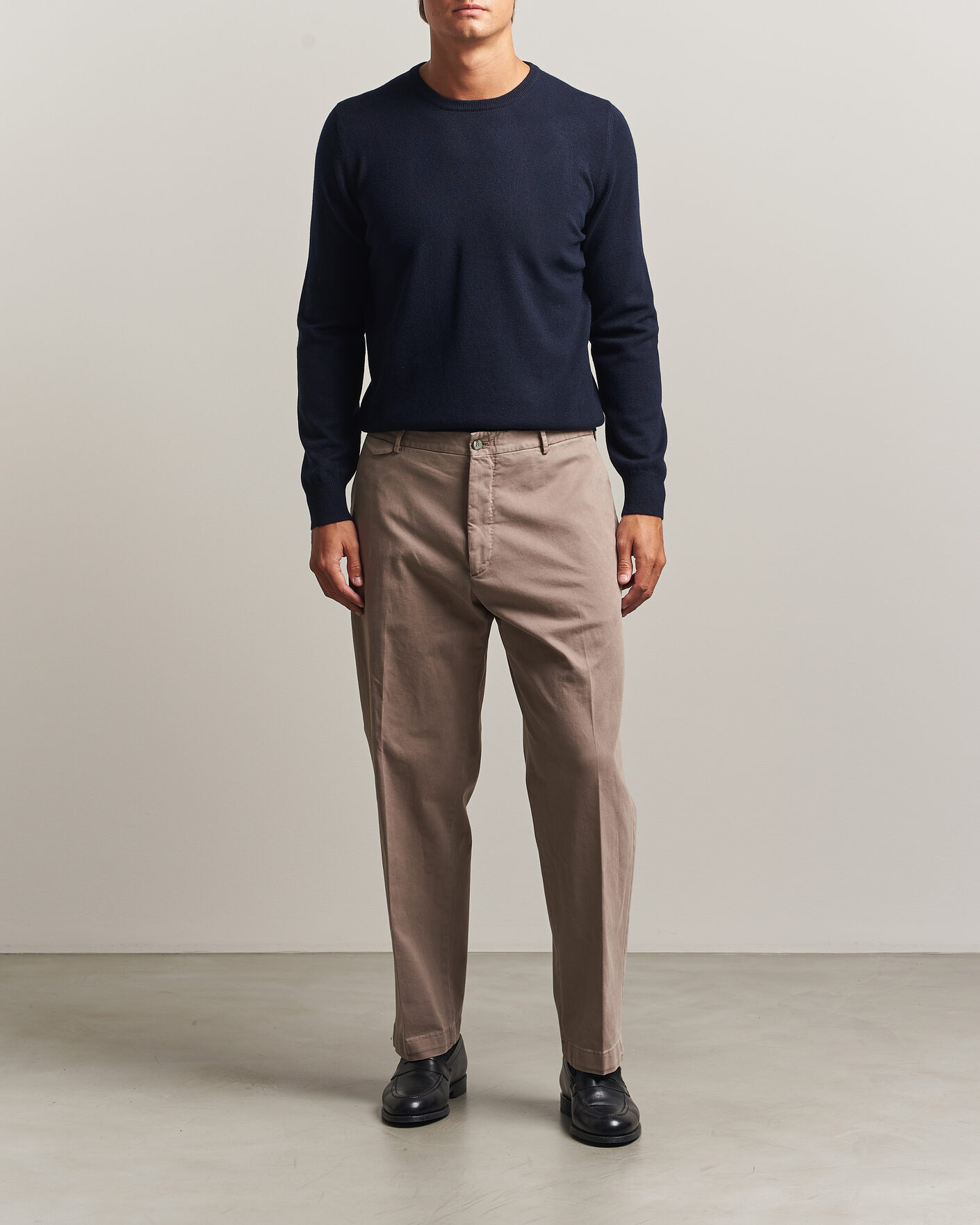 Mies | Puserot | Gran Sasso | Wool/Cashmere Crew Neck Navy