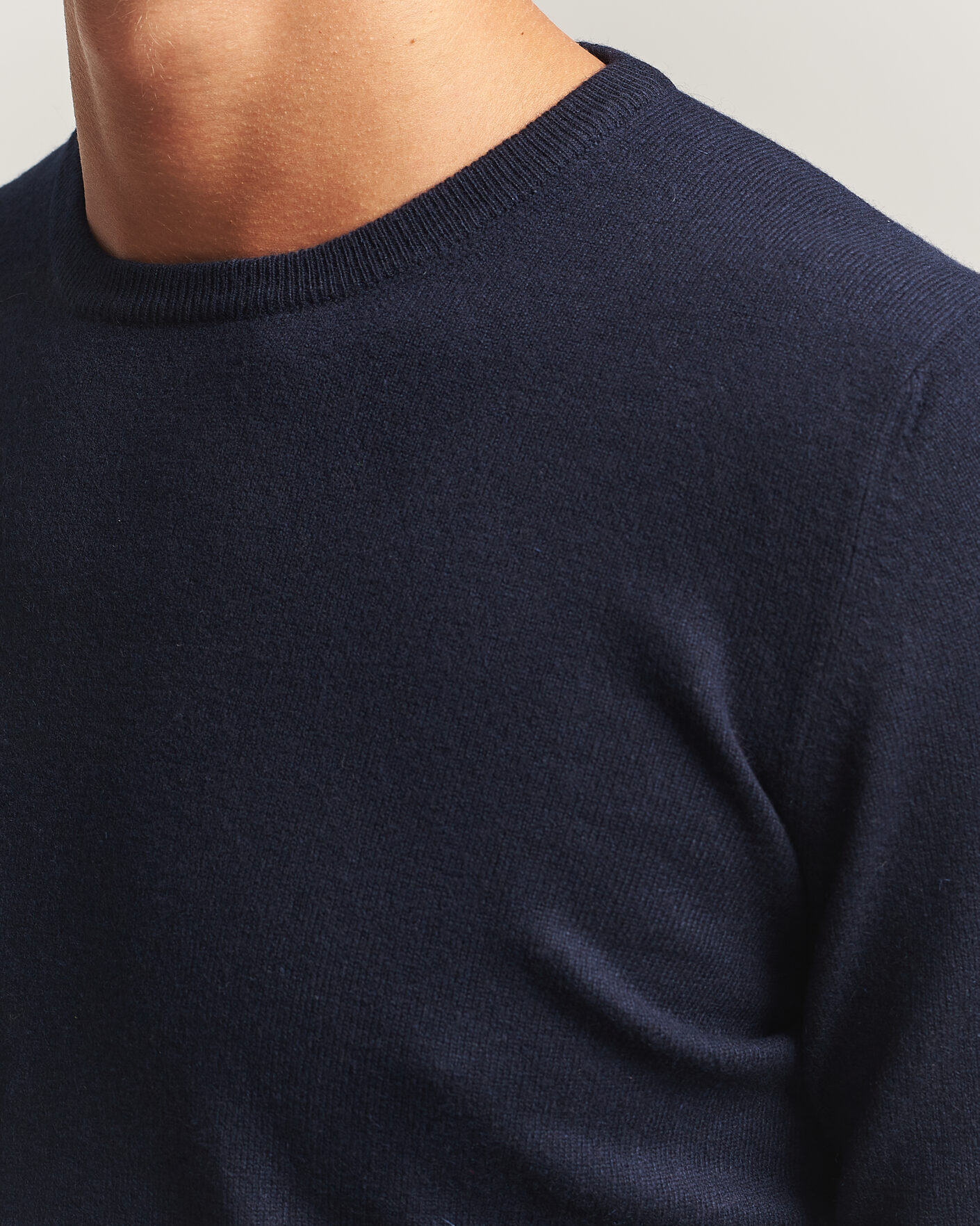 Mies | Puserot | Gran Sasso | Wool/Cashmere Crew Neck Navy