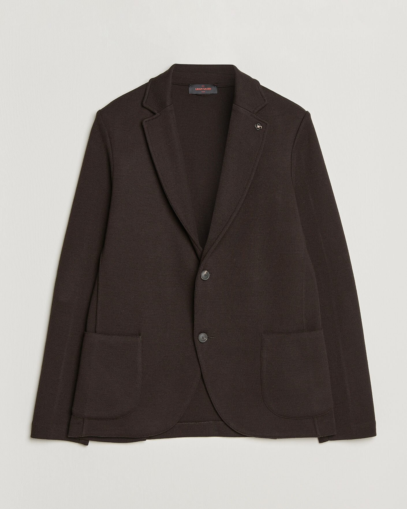 Mies | Pikkutakit | Gran Sasso | Rainwool Knitted Blazer Dark Brown