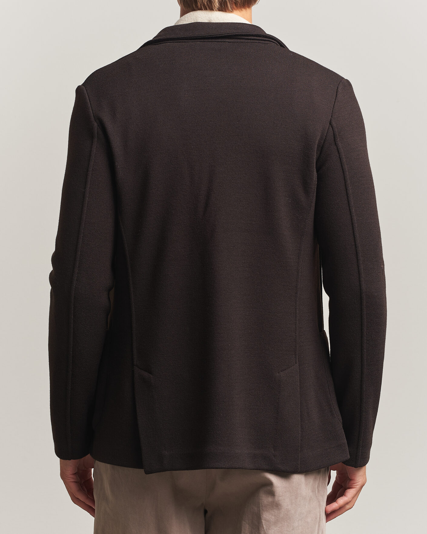 Mies | Pikkutakit | Gran Sasso | Rainwool Knitted Blazer Dark Brown