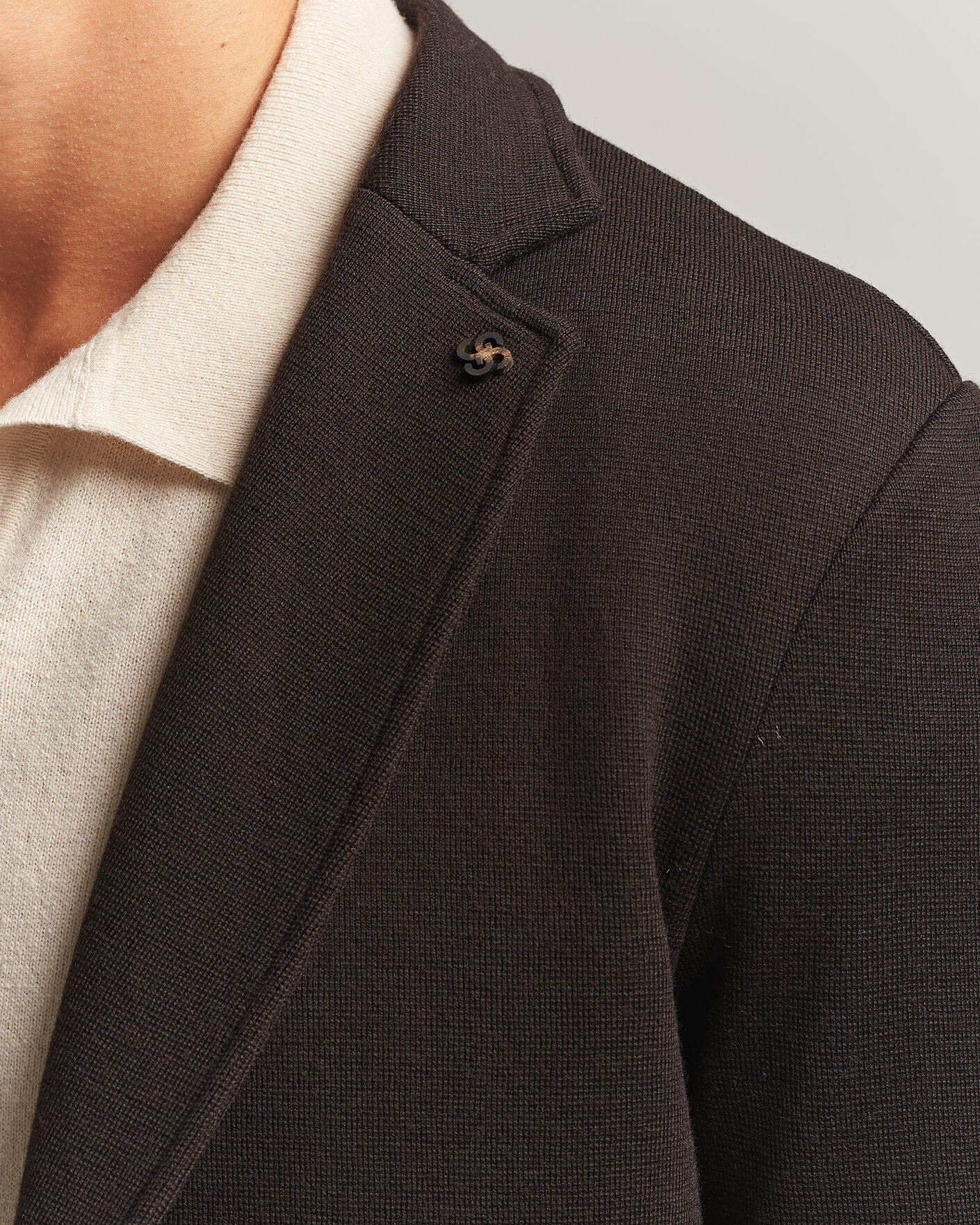 Mies | Pikkutakit | Gran Sasso | Rainwool Knitted Blazer Dark Brown