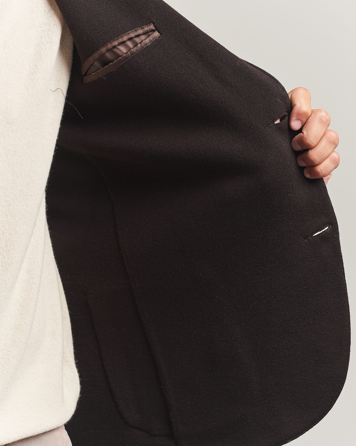 Mies | Pikkutakit | Gran Sasso | Rainwool Knitted Blazer Dark Brown