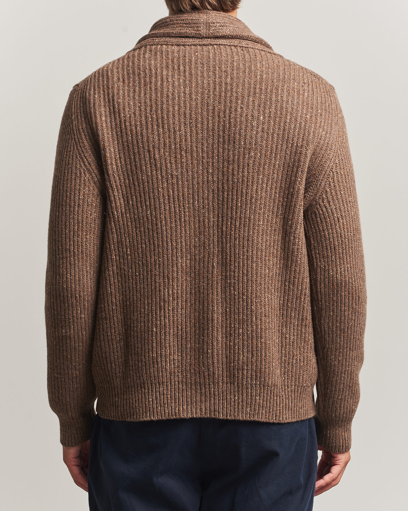 Mies | Puserot | Gran Sasso | Wool/Cashmere Donegal Cardigan Brown