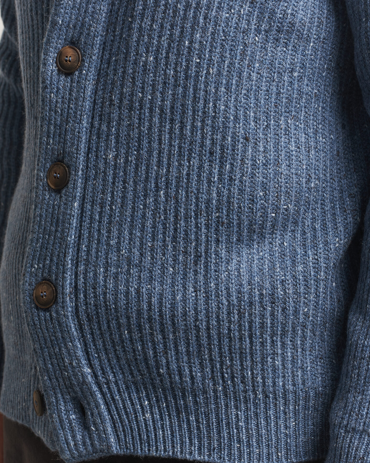 Mies | Puserot | Gran Sasso | Wool/Cashmere Donegal Cardigan Blue