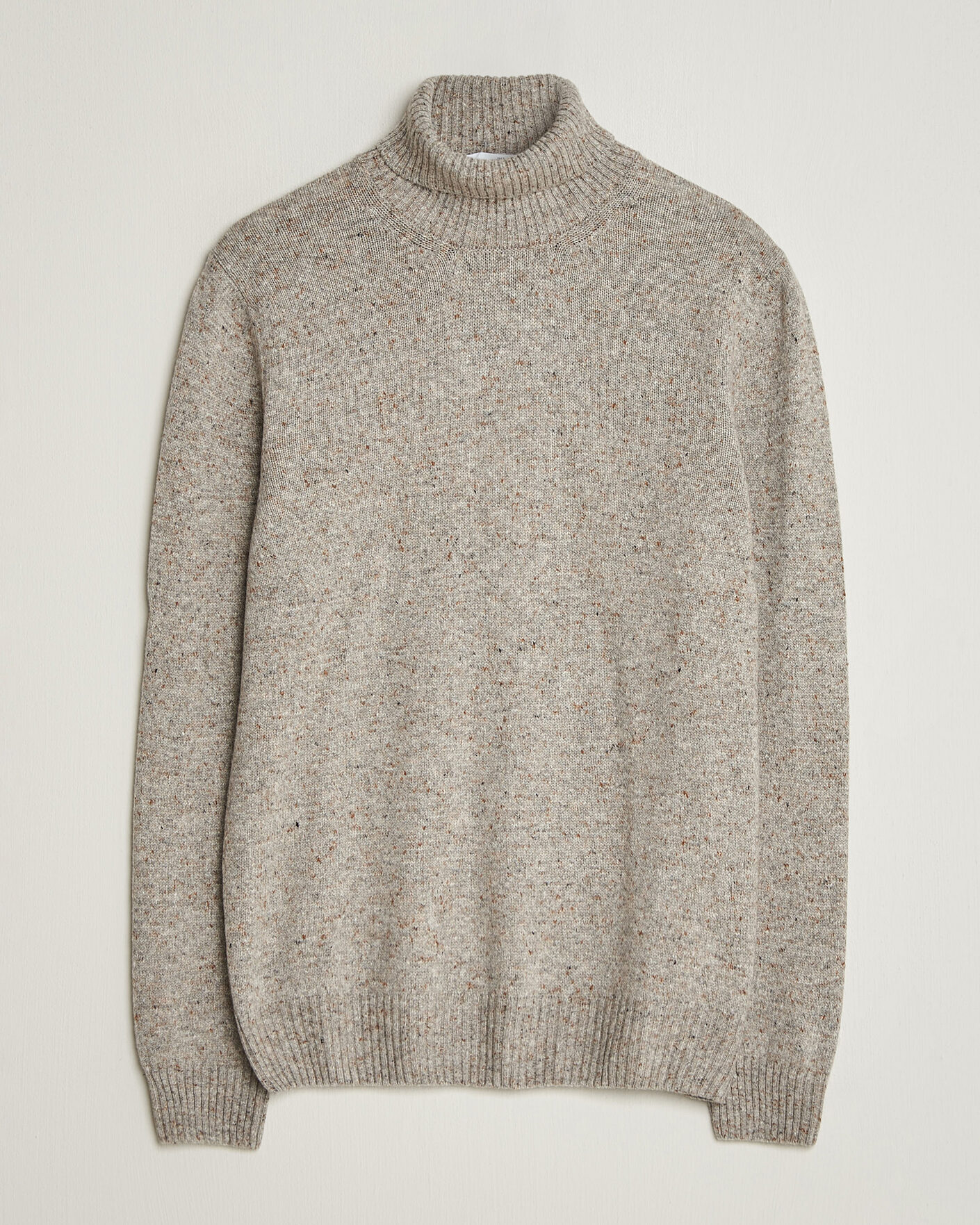 Mies | Puserot | Gran Sasso | Wool/Cashmere Donegal Rollneck Beige
