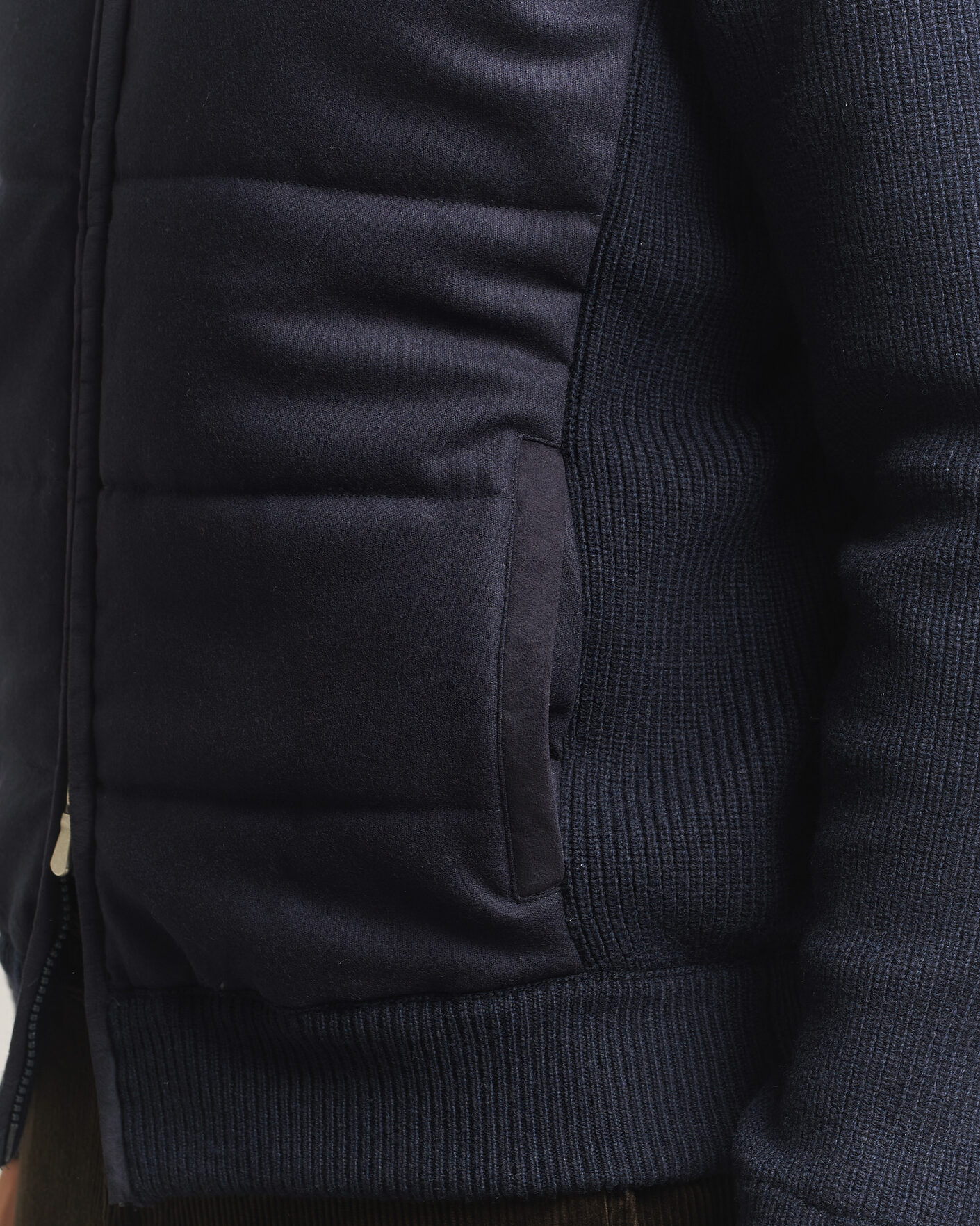 Mies | Takit | Gran Sasso | Brushed Wool Hybrid Jacket Navy