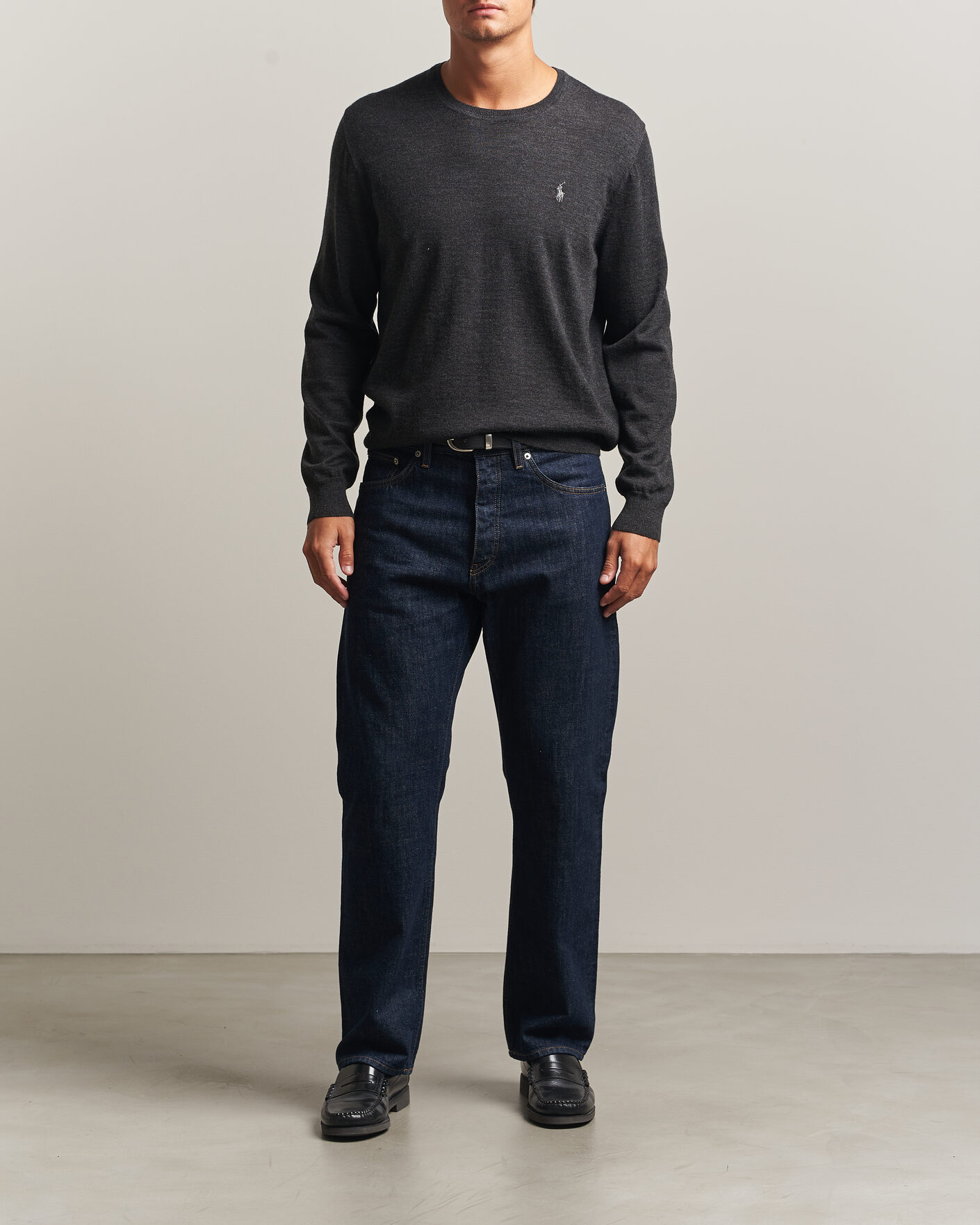 Mies | Puserot | Polo Ralph Lauren | Long Sleeve Pullover Dark Granite
