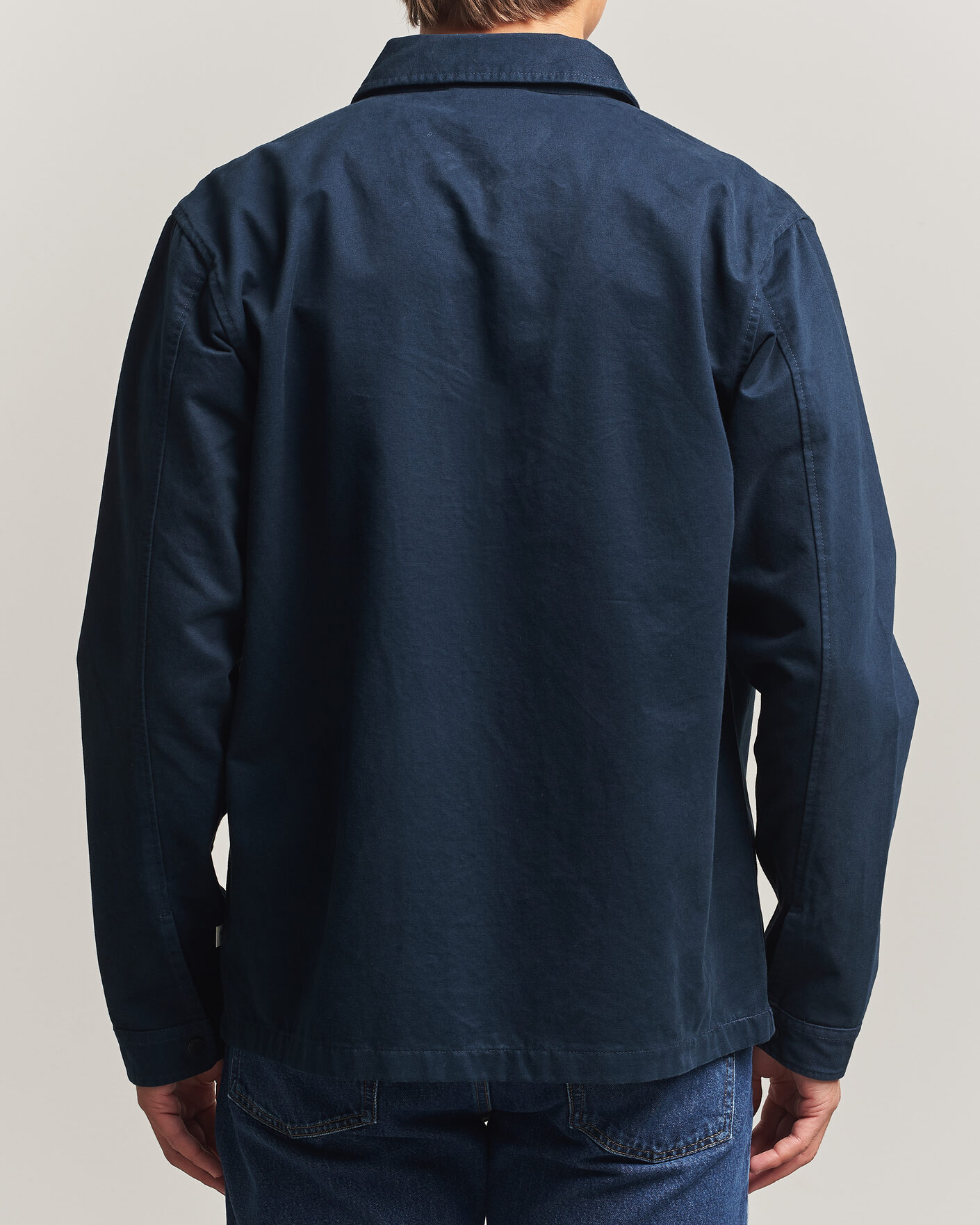 Mies | Kauluspaidat | KnowledgeCotton Apparel | Twill Zip Overshirt Total Eclipse