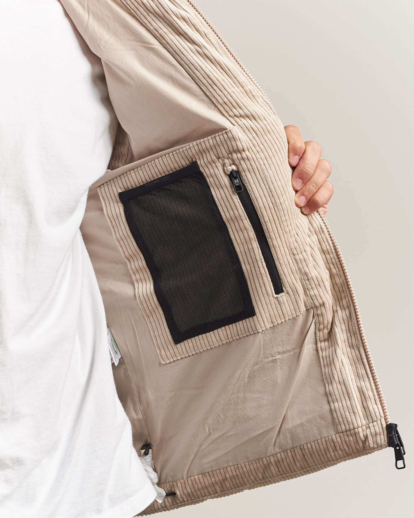 Mies | Ulkoliivit | KnowledgeCotton Apparel | Corduroy Puffer Vest Light Feather Grey