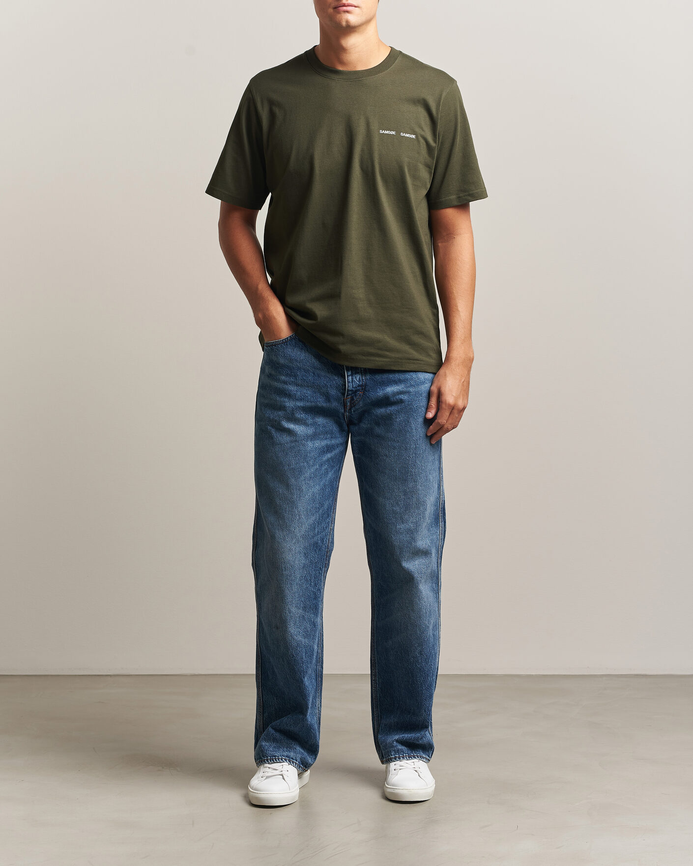 Mies | T-paidat | Samsøe Samsøe | Thomas Cotton T-Shirt Forest Night