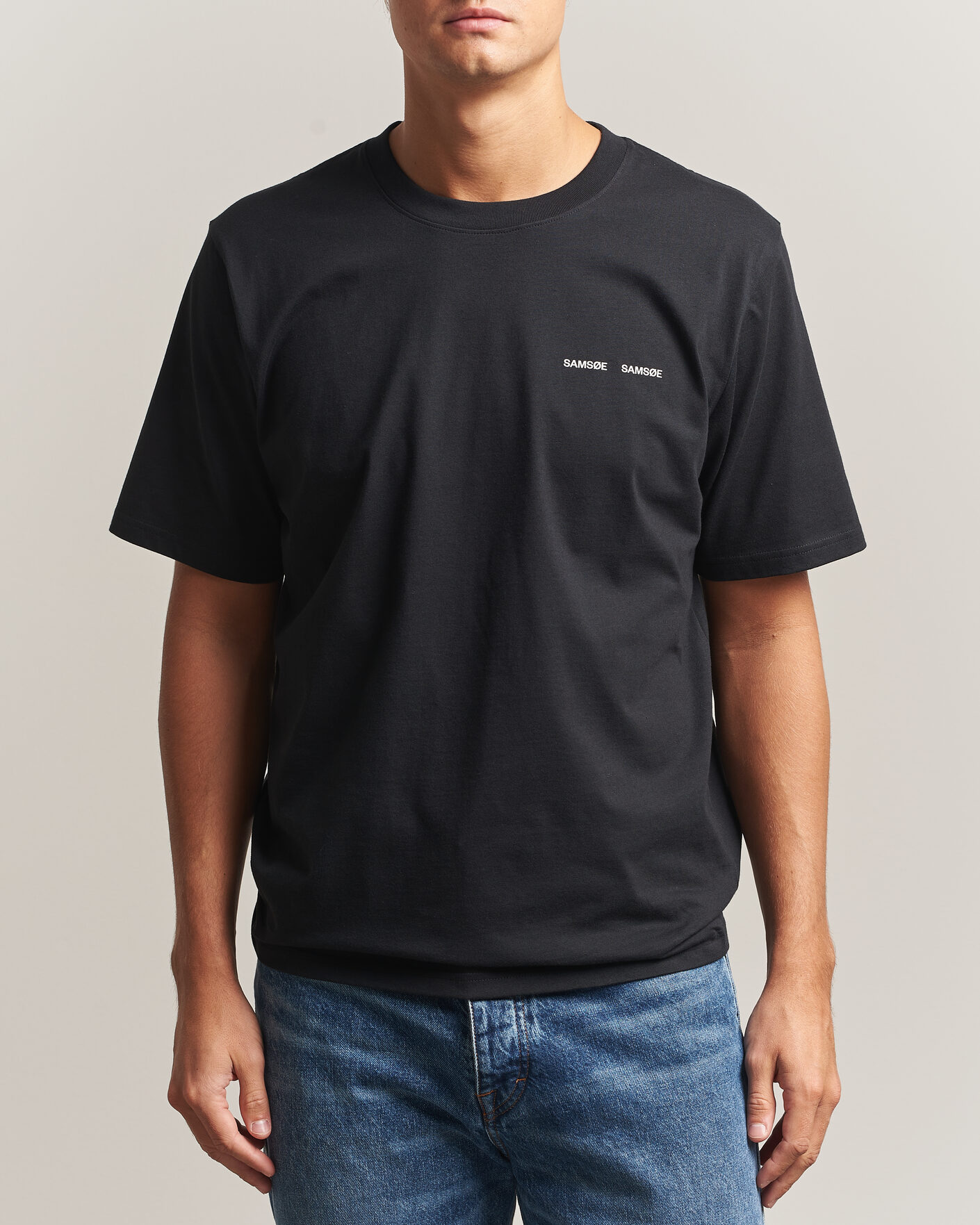 Mies | T-paidat | Samsøe Samsøe | Thomas Cotton T-Shirt Black