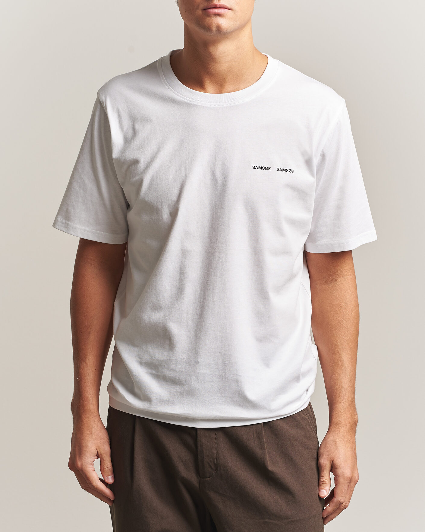Mies | T-paidat | Samsøe Samsøe | Thomas Cotton T-Shirt White