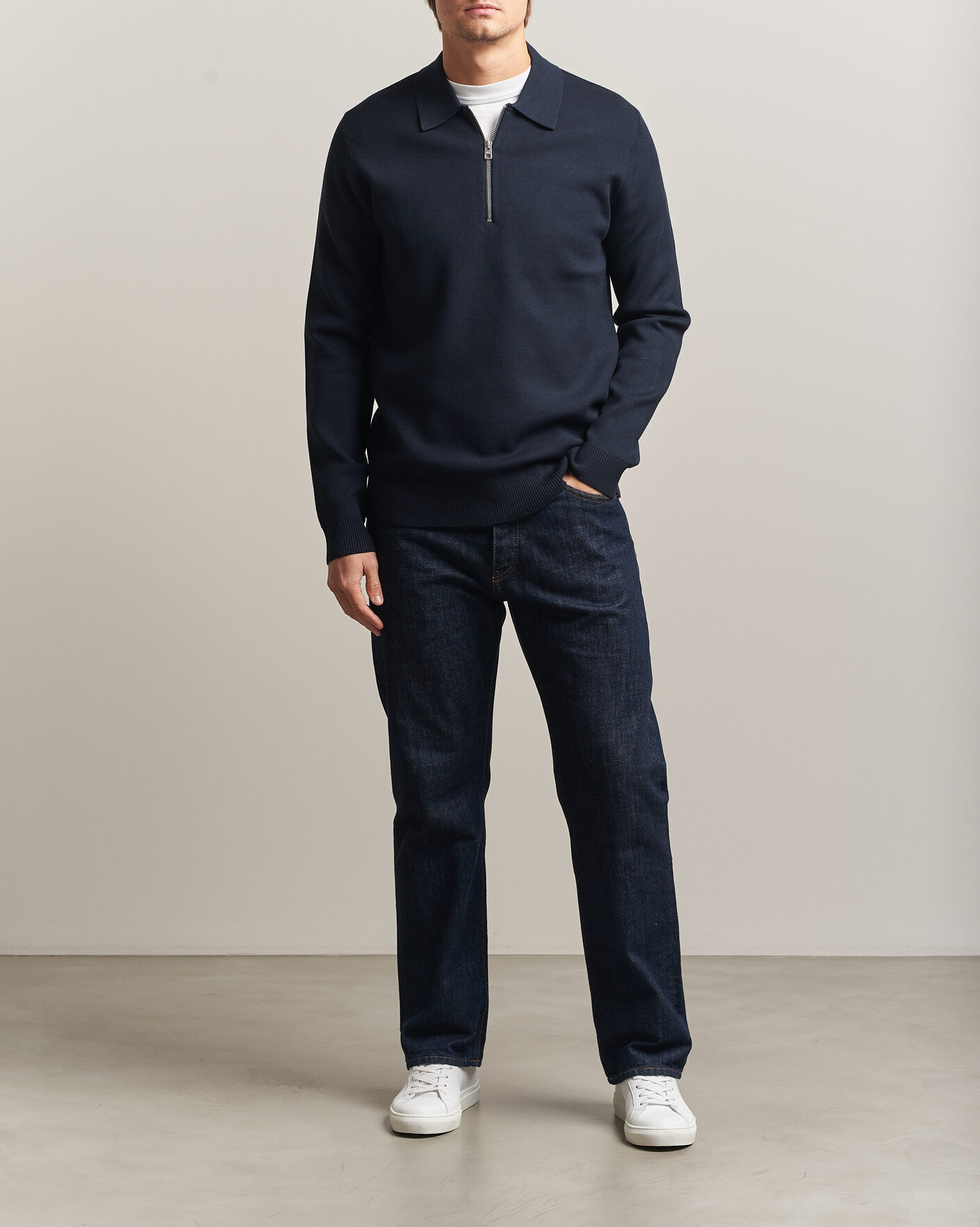 Mies | Puserot | Samsøe Samsøe | Matt Half Zip Polo Sky Captain