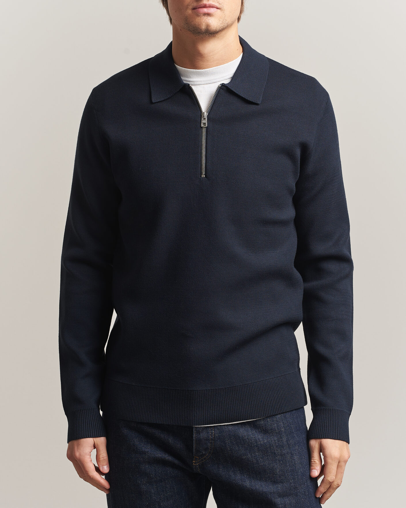 Mies | Puserot | Samsøe Samsøe | Matt Half Zip Polo Sky Captain