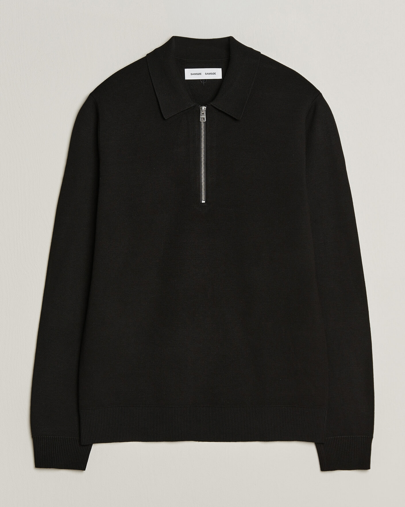 Mies | Puserot | Samsøe Samsøe | Matt Half Zip Polo Black