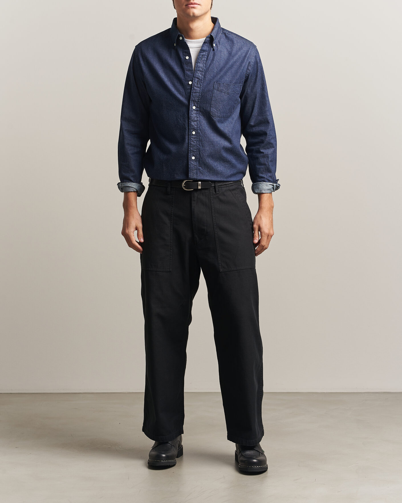 Mies | Kauluspaidat | BEAMS PLUS | Denim Button Down Shirt Indigo