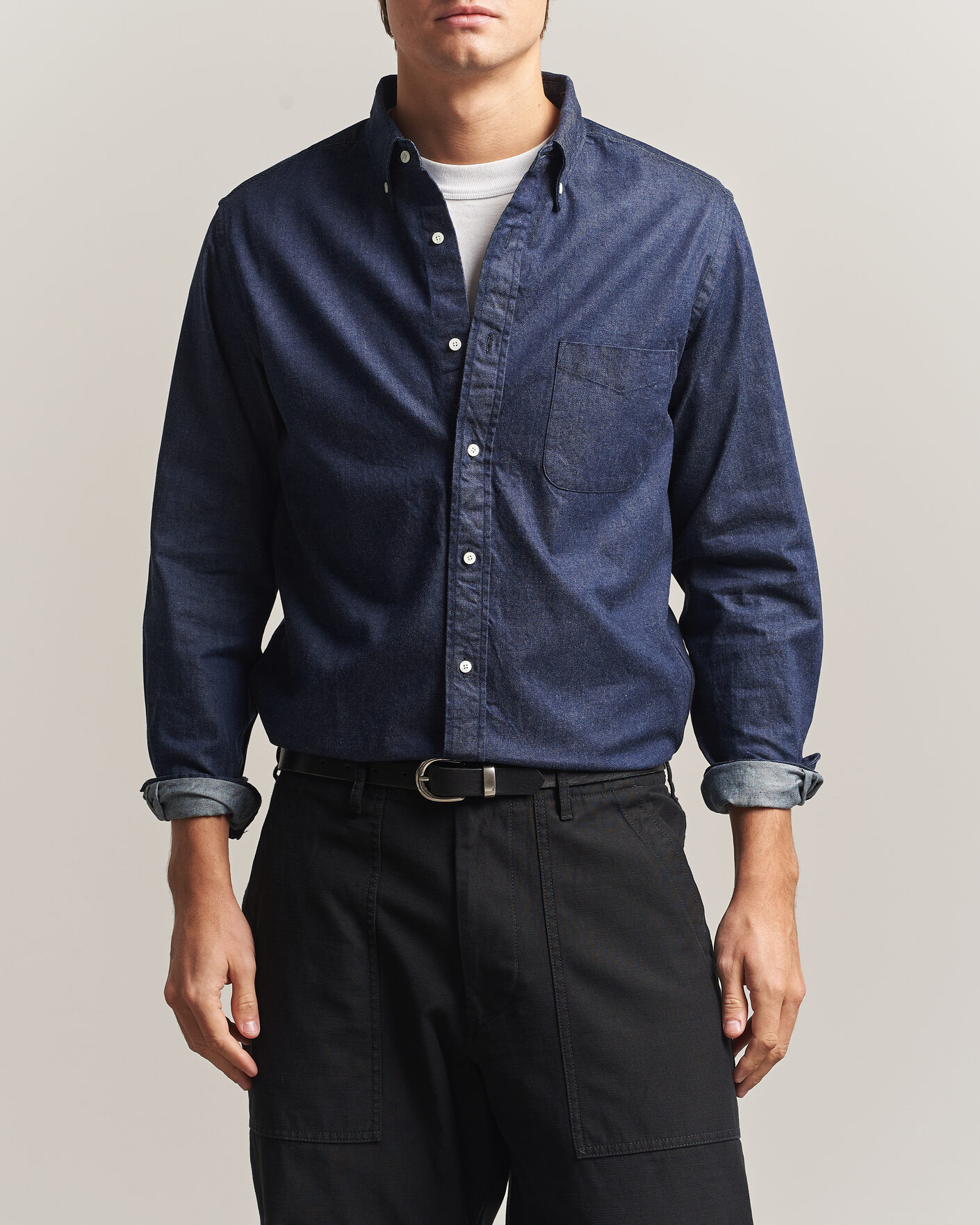 Mies | Kauluspaidat | BEAMS PLUS | Denim Button Down Shirt Indigo