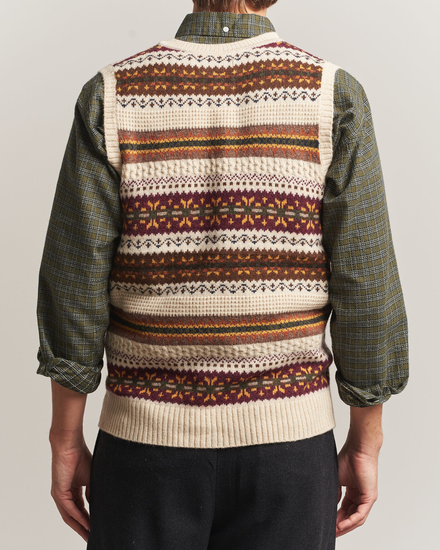 Mies | Puserot | BEAMS PLUS | Fair Isle Knit Vest Beige