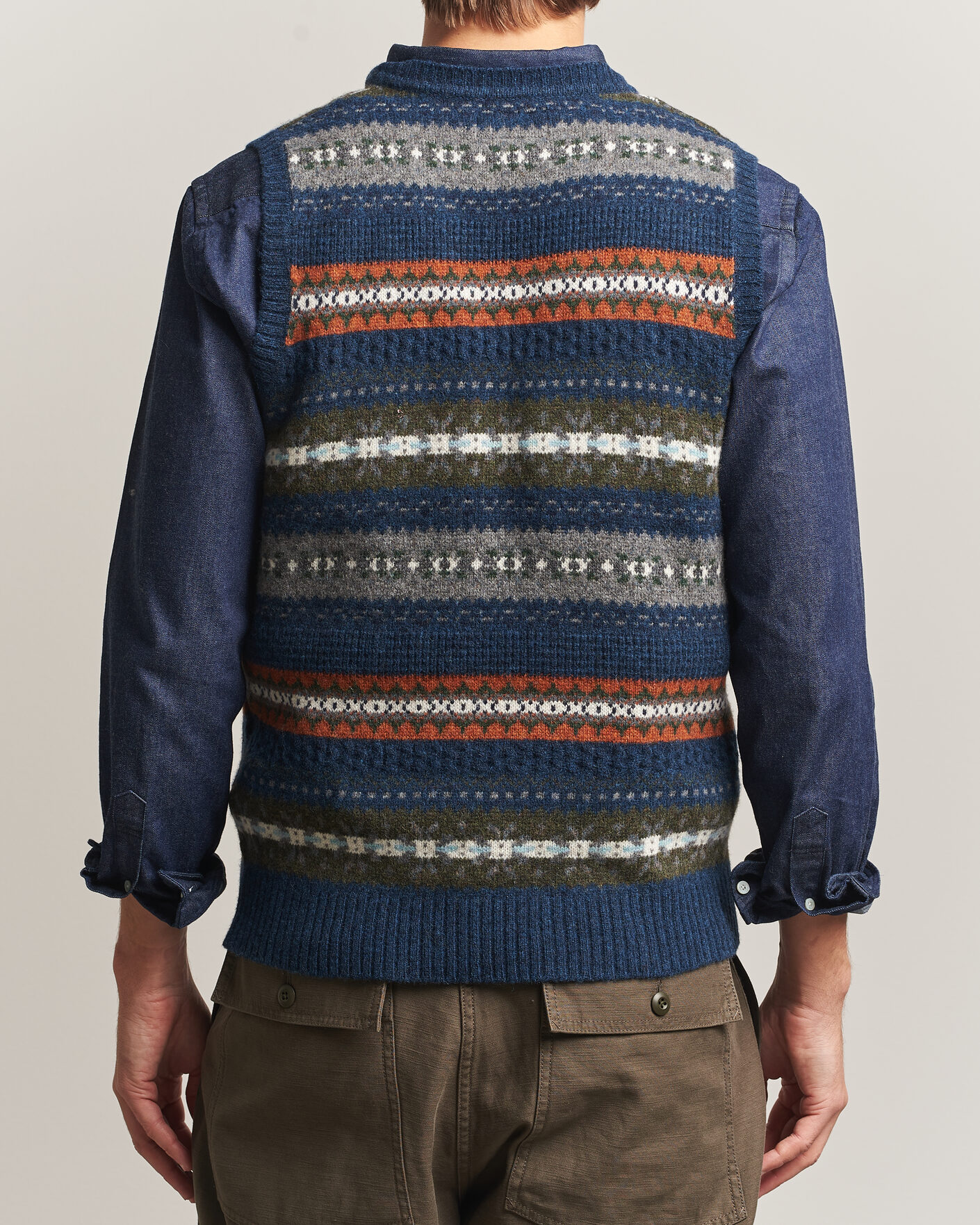 Mies | Puserot | BEAMS PLUS | Fair Isle Knit Vest Navy