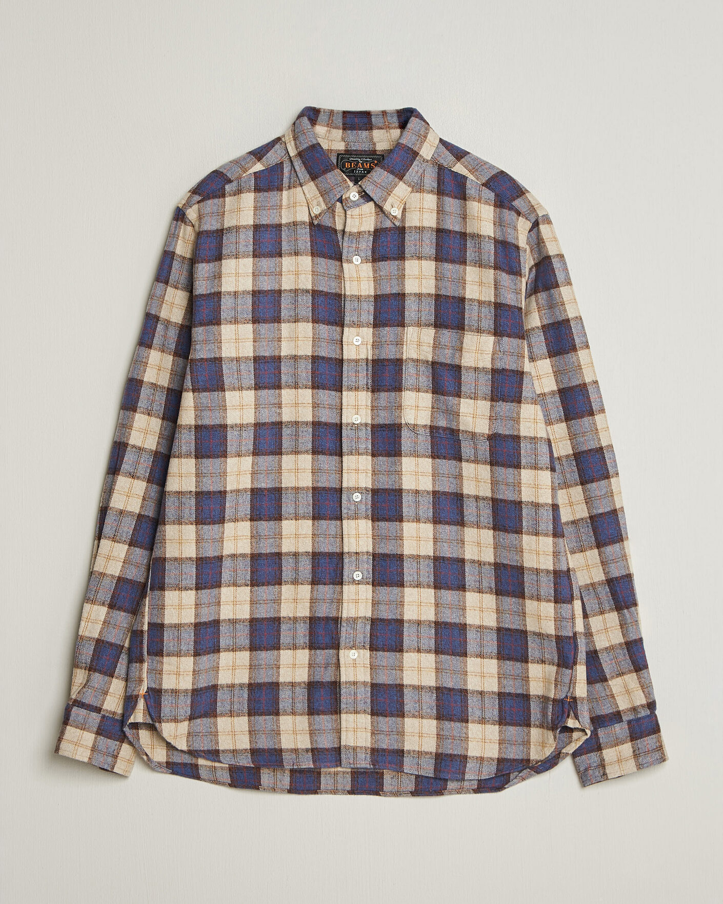 Mies | Kauluspaidat | BEAMS PLUS | Plaid Button Down Shirt White/Blue