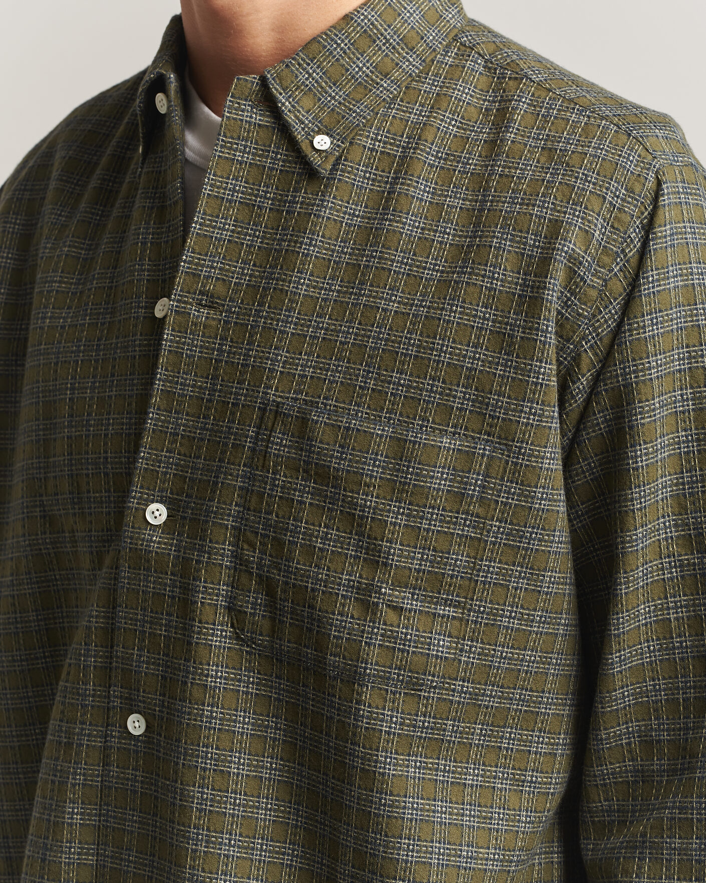 Mies | Kauluspaidat | BEAMS PLUS | Dobby Plaid Button Down Shirt Dark Green
