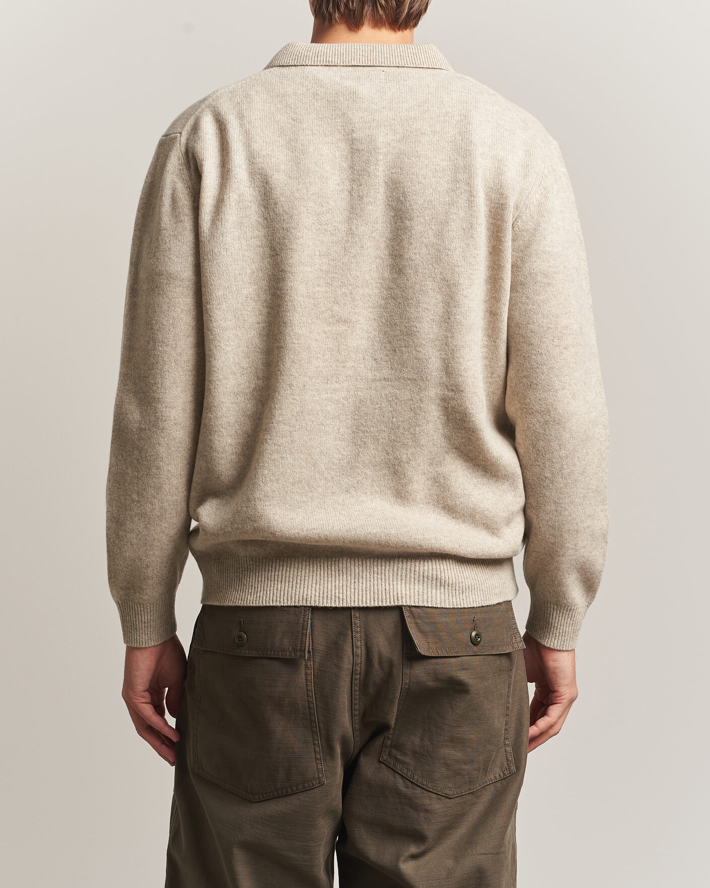 Mies | Puserot | BEAMS PLUS | Knitted Wool Polo Beige