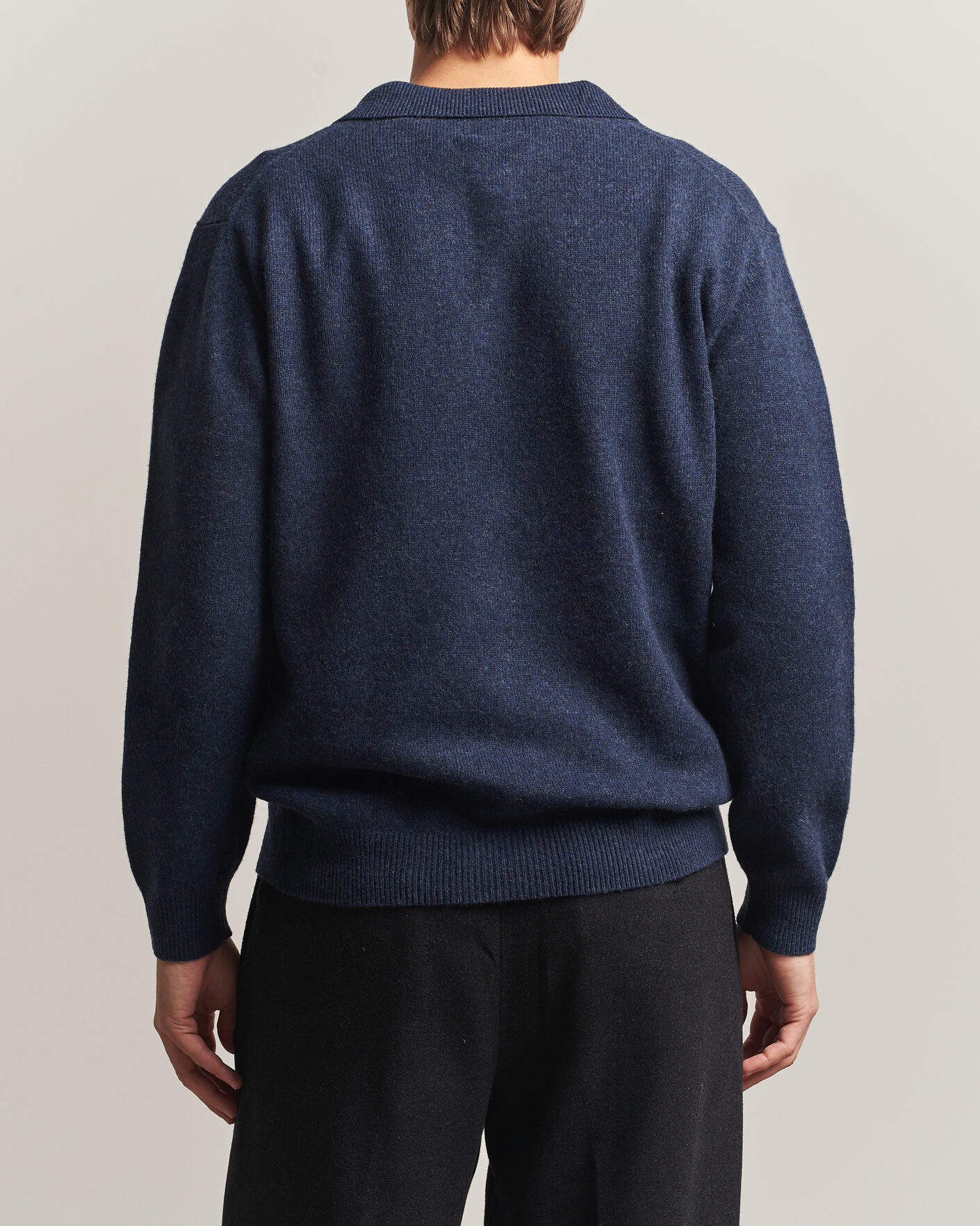 Mies | Puserot | BEAMS PLUS | Knitted Wool Polo Navy