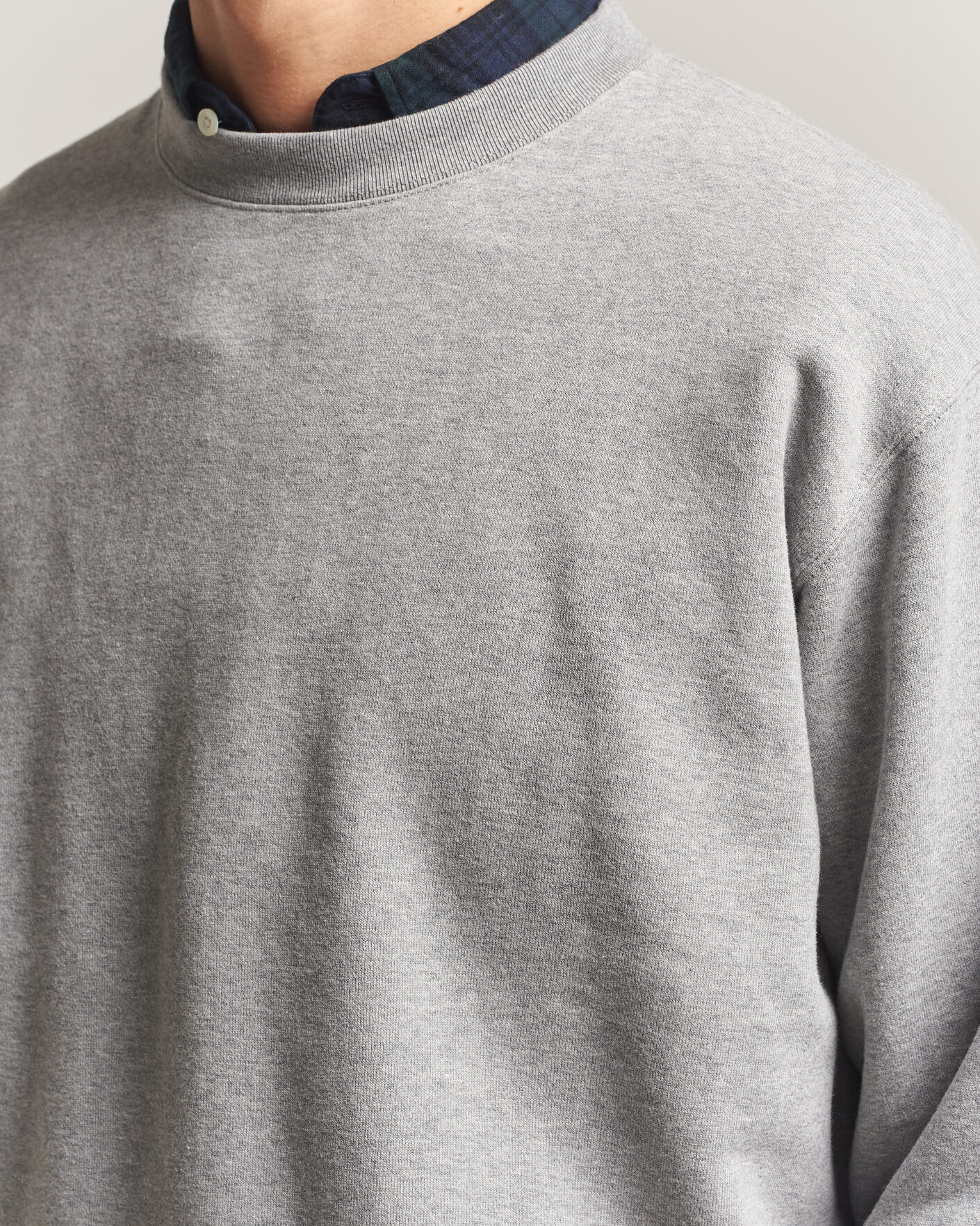 Mies | Puserot | BEAMS PLUS | Soft Sweat Crew Neck Grey