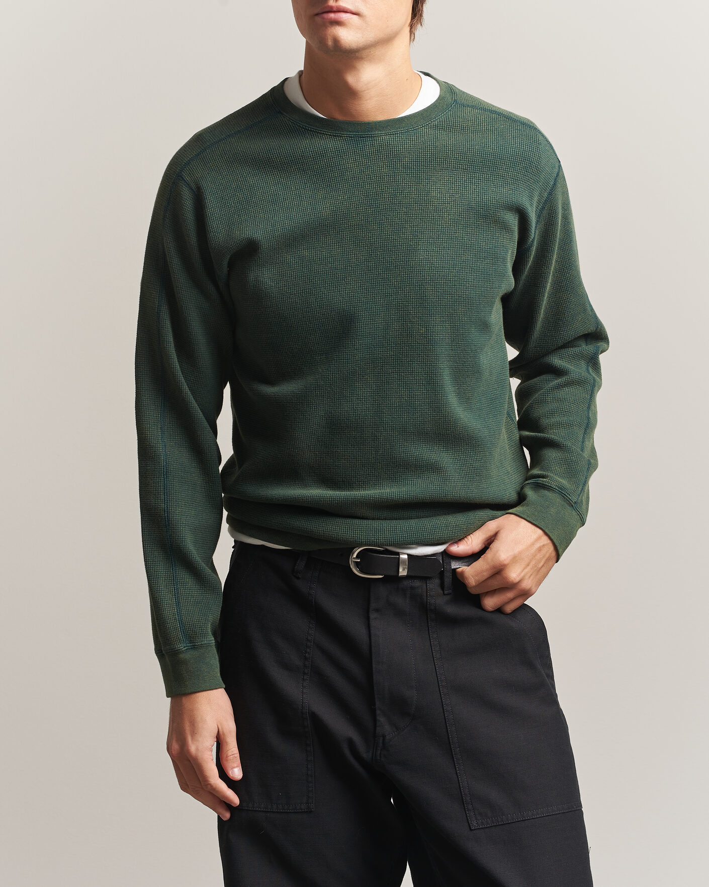 Mies | T-paidat | BEAMS PLUS | Fade Thermal Crew Green