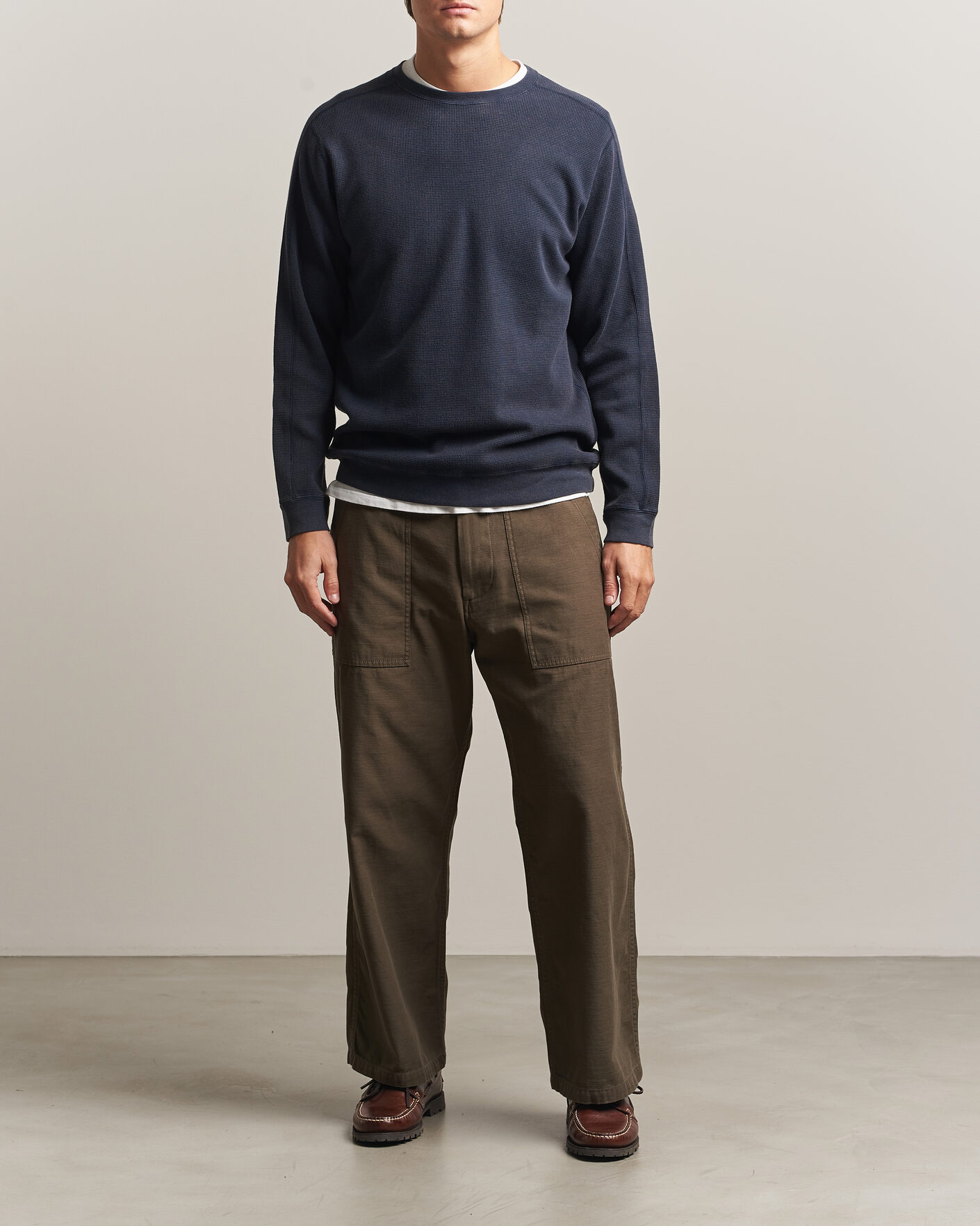 Mies | T-paidat | BEAMS PLUS | Fade Thermal Crew Navy