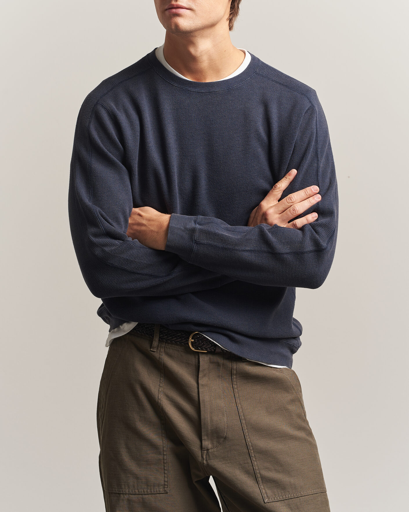 Mies | T-paidat | BEAMS PLUS | Fade Thermal Crew Navy
