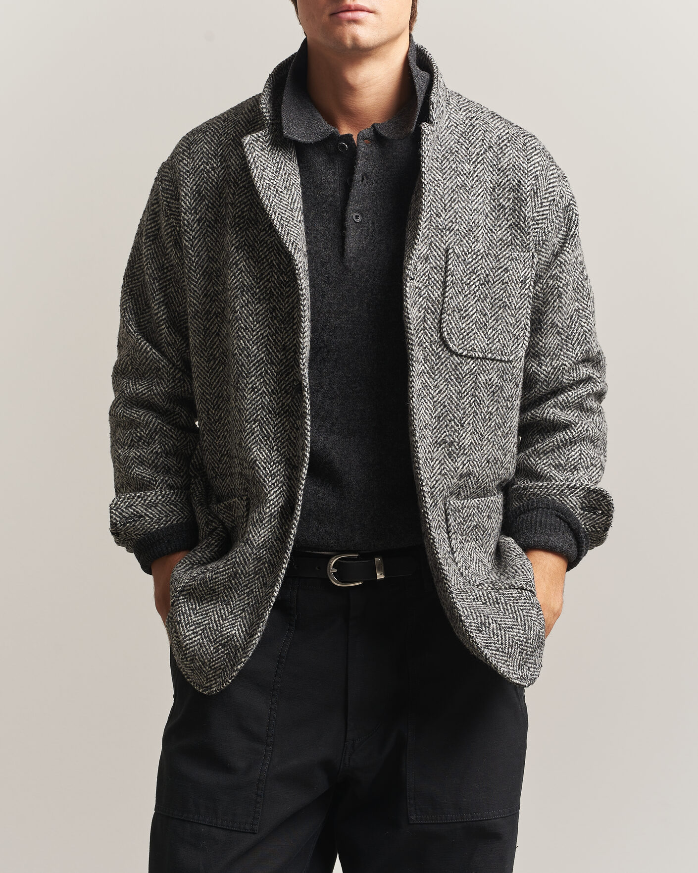 Mies | Takit | BEAMS PLUS | Wool Herringbone Jacket Grey