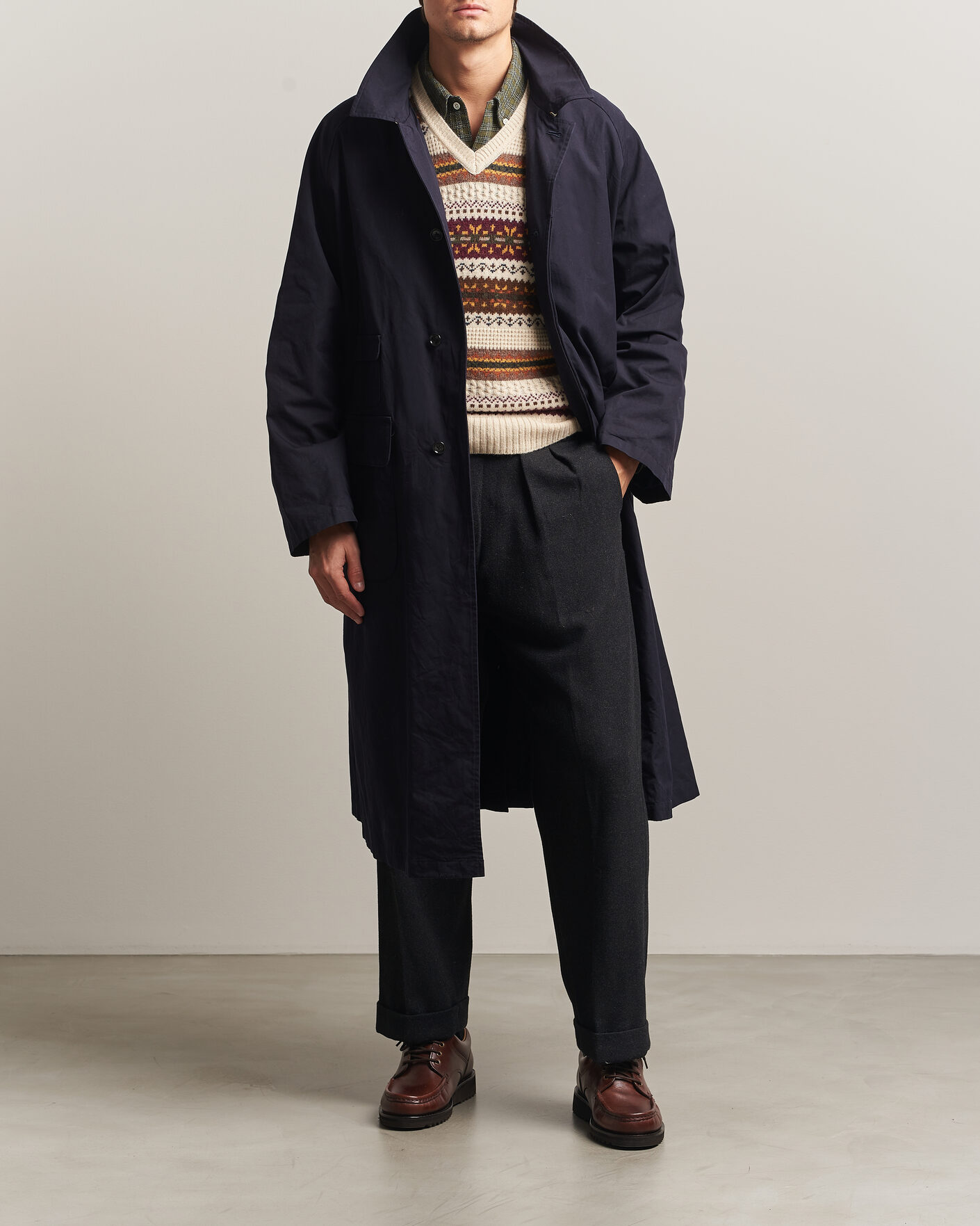 Mies | Takit | BEAMS PLUS | Oxford Over Coat Navy