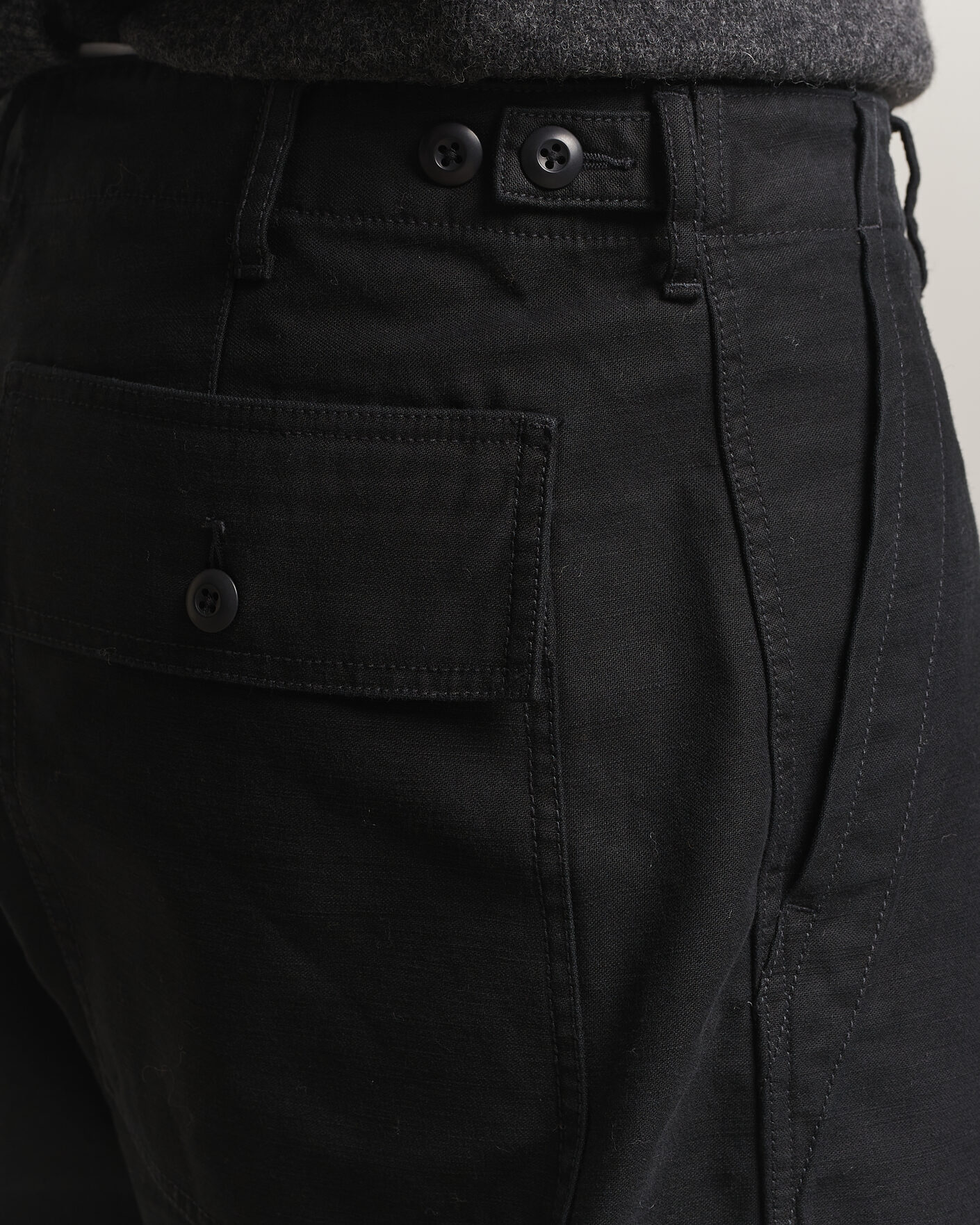Mies | Housut | BEAMS PLUS | MIL Utility Sateen Trousers Black