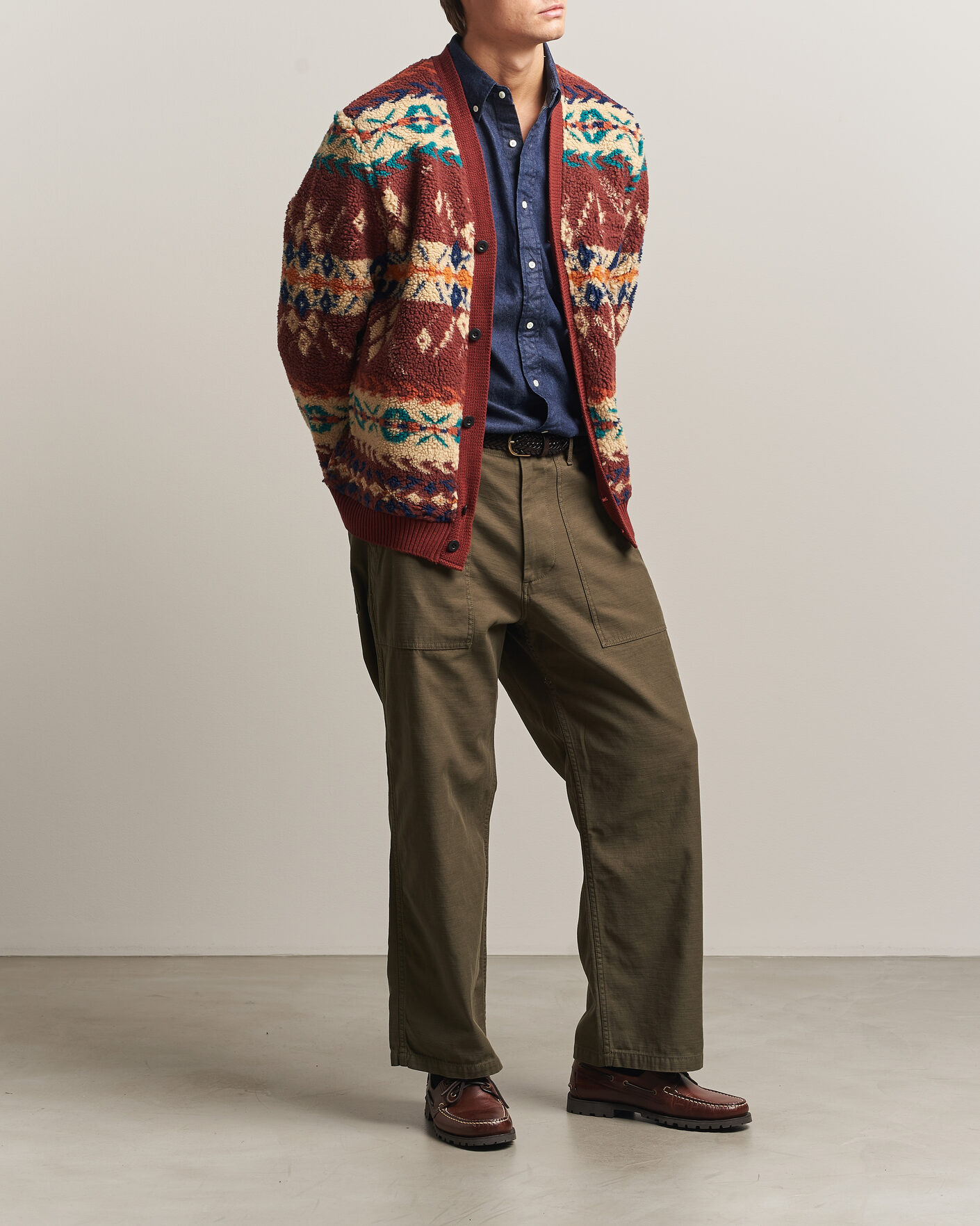 Mies | Housut | BEAMS PLUS | MIL Utility Sateen Trousers Olive Brown