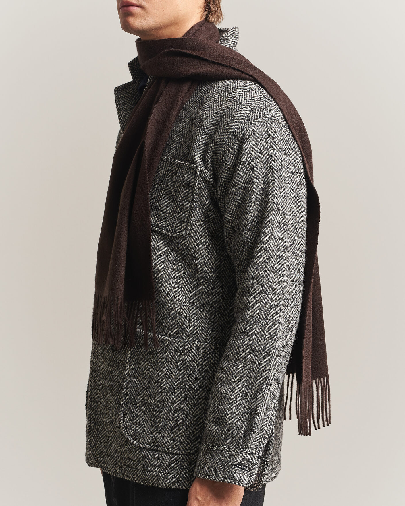 Mies | Kaulaliinat | BEAMS PLUS | Cashmere Scarf Dark Brown