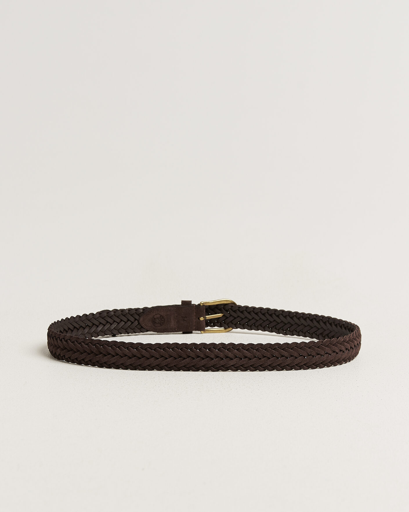 Mies | Vyöt | BEAMS PLUS | Suede Braided Belt Dark Brown
