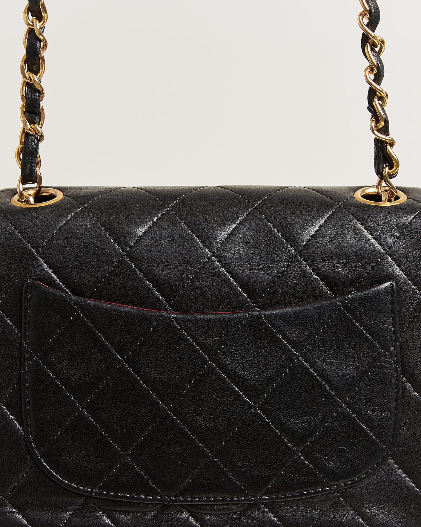 Mies | Pre-Owned & Vintage Bags | Chanel Pre-Owned | Classic Mini Square Single Flap Bag Lambskin Black