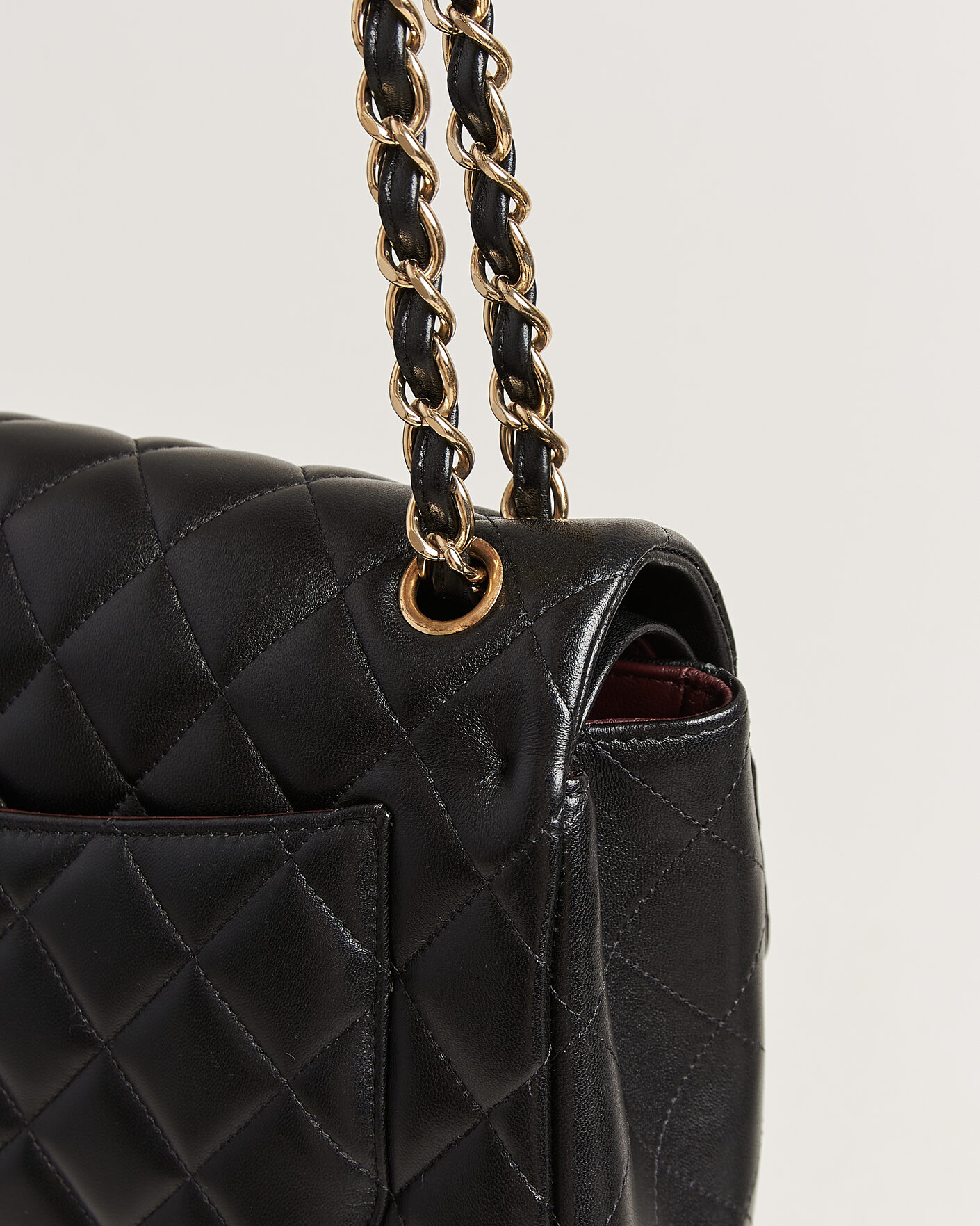 Mies | Pre-Owned & Vintage Bags | Chanel Pre-Owned | Classic Jumbo Double Flap Bag Lambskin Black