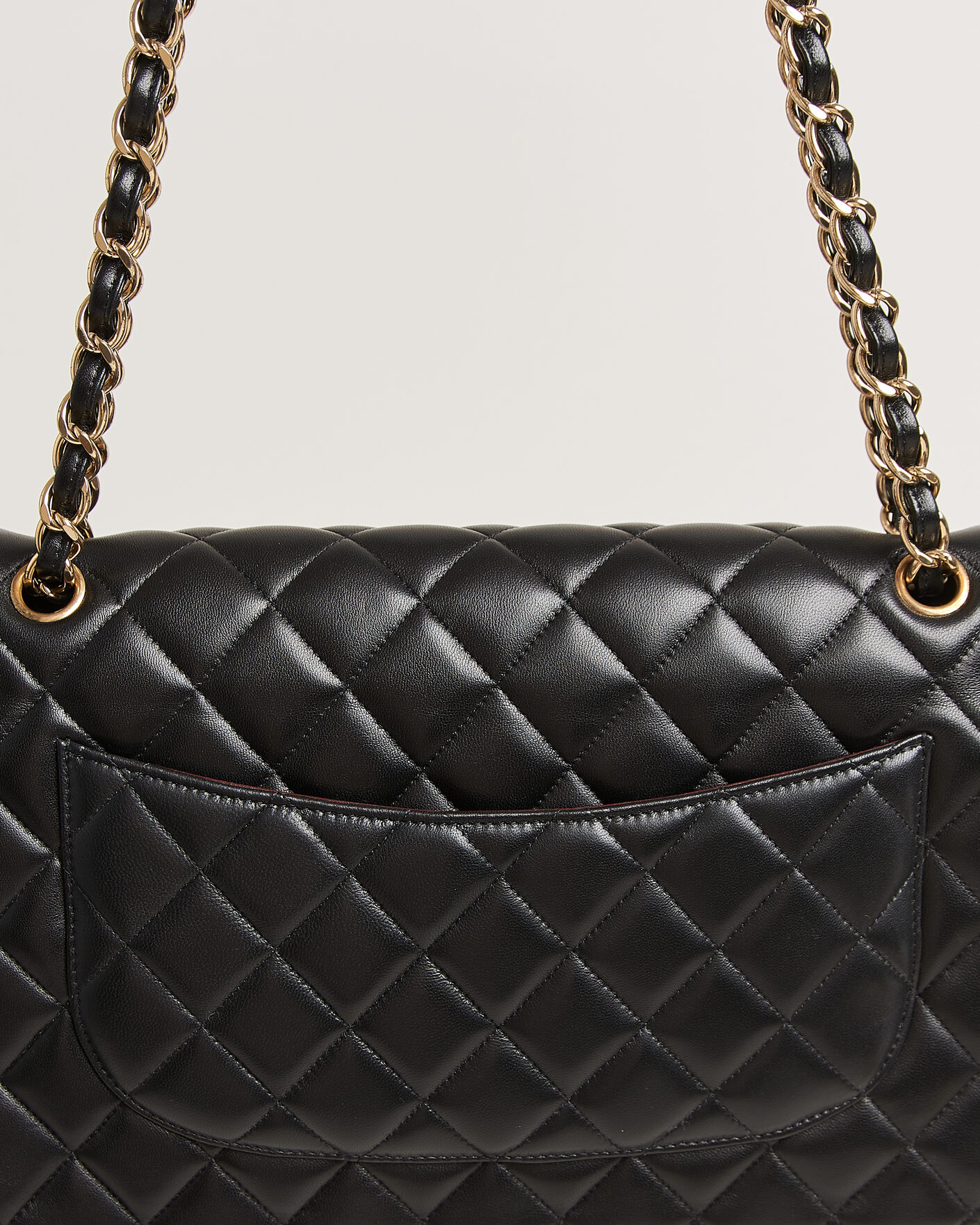 Mies | Pre-Owned & Vintage Bags | Chanel Pre-Owned | Classic Jumbo Double Flap Bag Lambskin Black