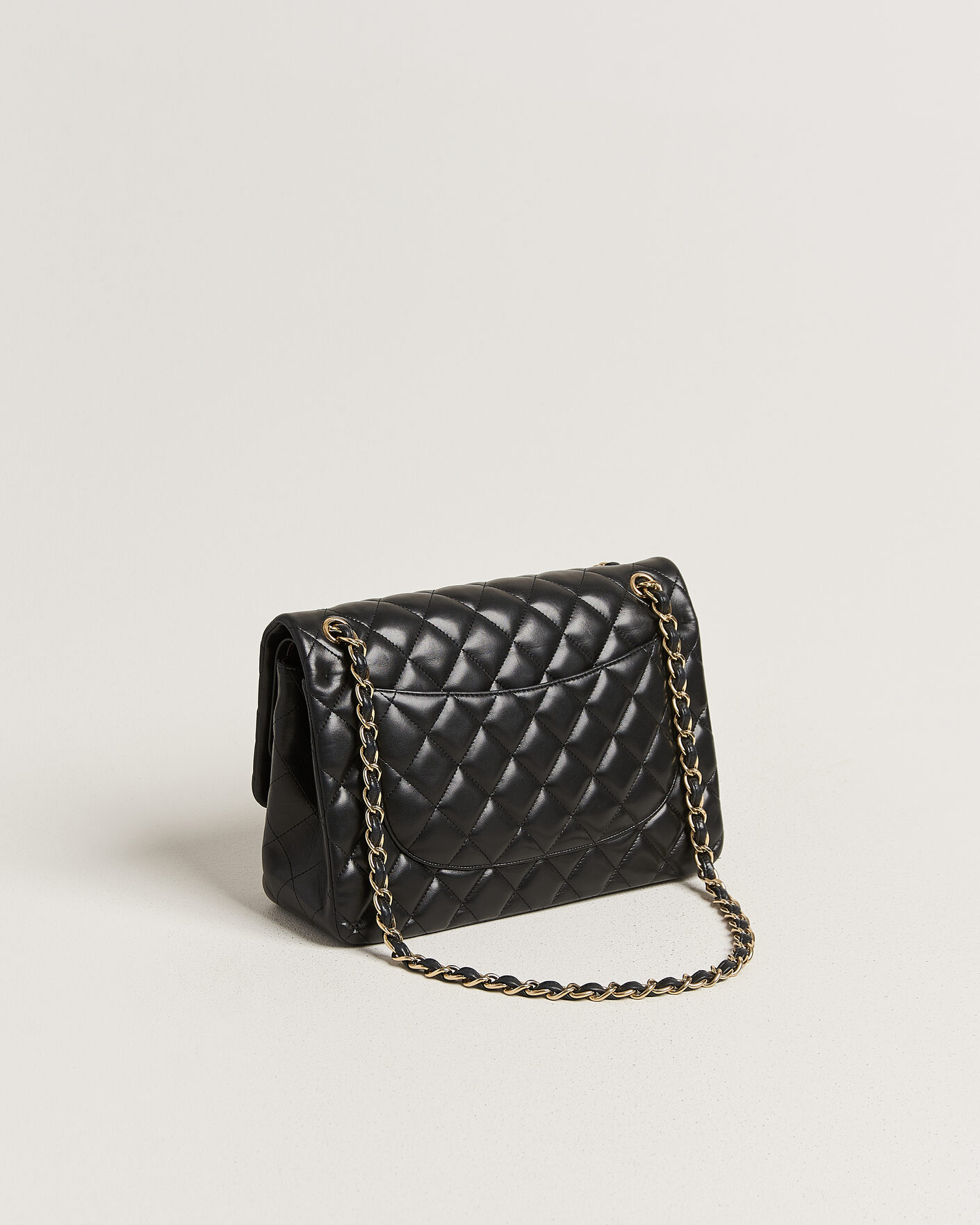 Mies | Pre-Owned & Vintage Bags | Chanel Pre-Owned | Classic Jumbo Double Flap Bag Lambskin Black