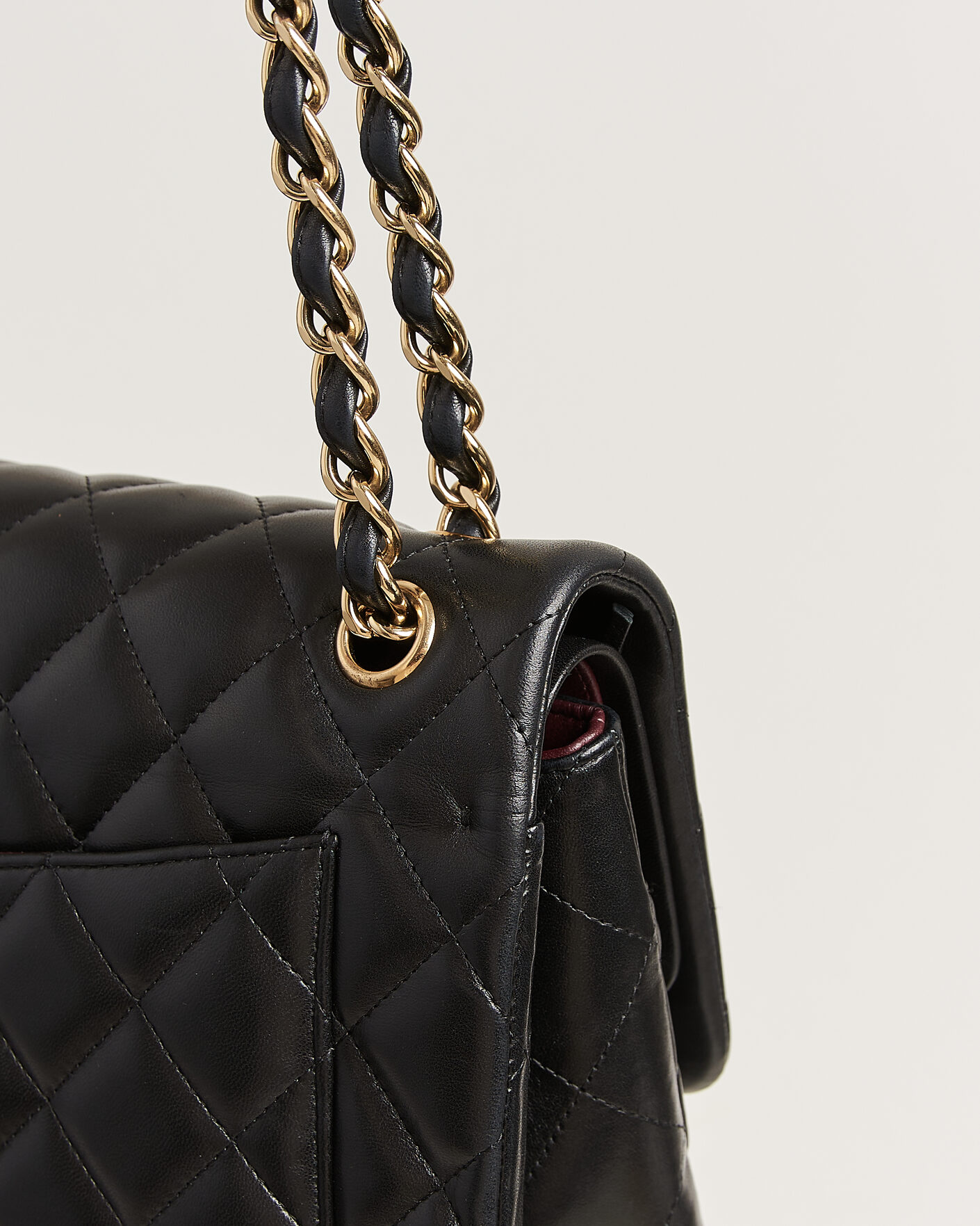 Mies | Pre-Owned & Vintage Bags | Chanel Pre-Owned | Classic Jumbo Double Flap Bag Lambskin Black
