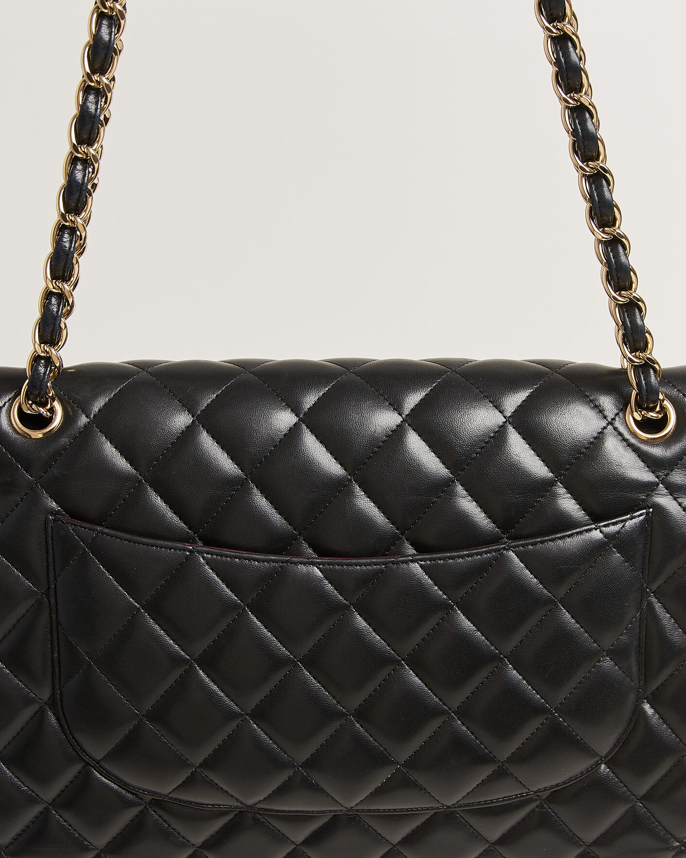 Mies | Pre-Owned & Vintage Bags | Chanel Pre-Owned | Classic Jumbo Double Flap Bag Lambskin Black