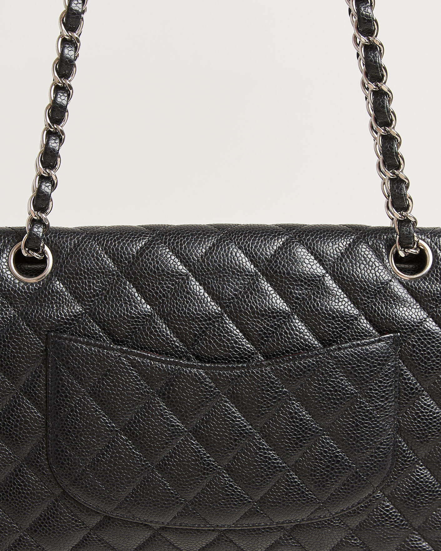 Mies | Pre-Owned & Vintage Bags | Chanel Pre-Owned | Classic Medium Single Flap Bag Caviar Black