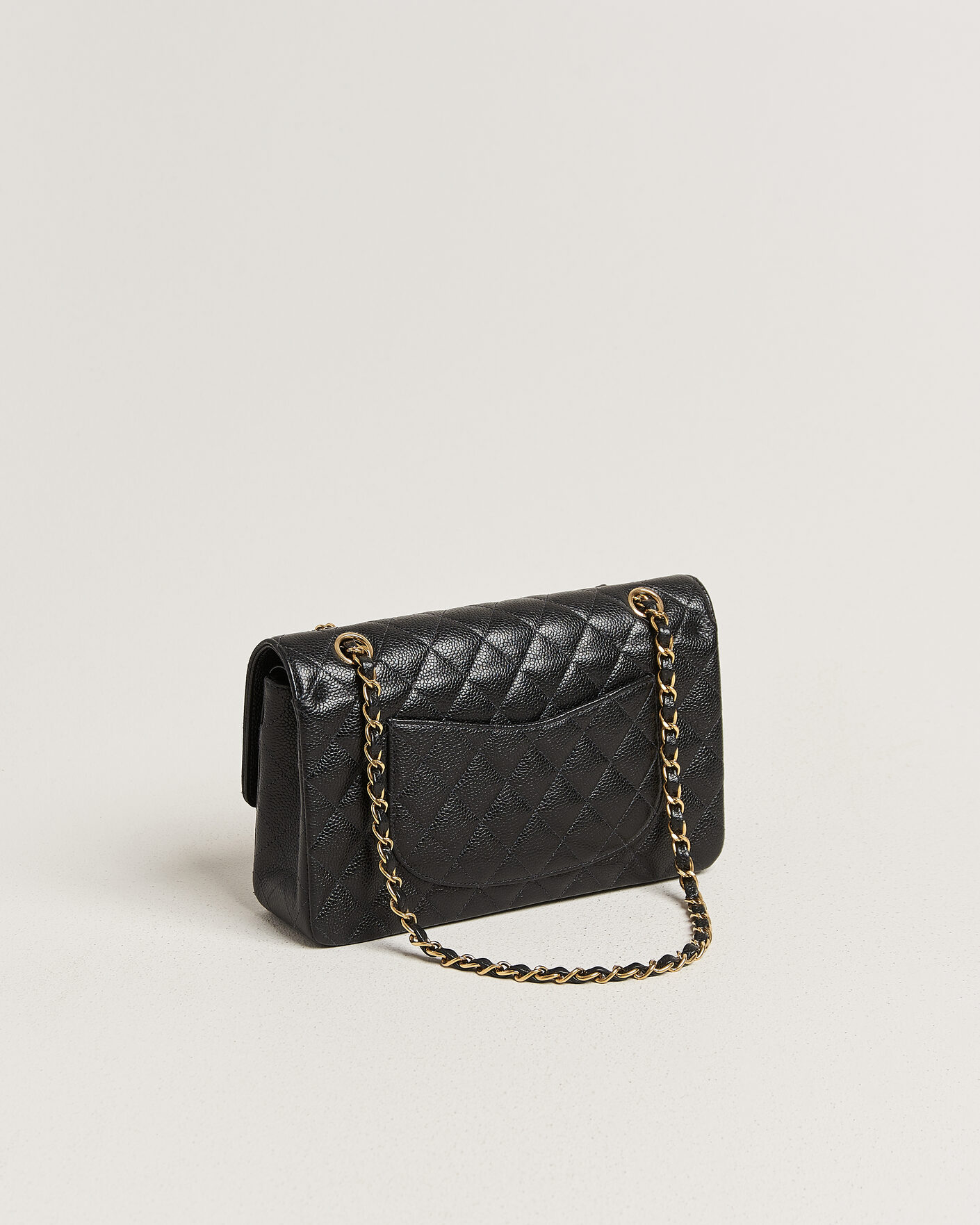 Mies | Pre-Owned & Vintage Bags | Chanel Pre-Owned | Classic Medium Double Flap Bag Caviar Black