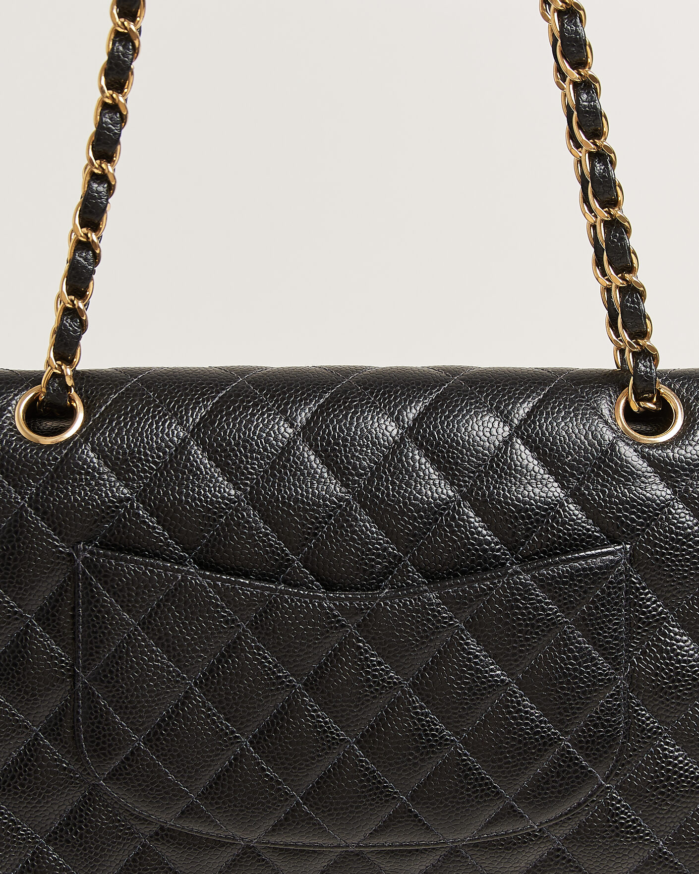 Mies | Pre-Owned & Vintage Bags | Chanel Pre-Owned | Classic Medium Double Flap Bag Caviar Black