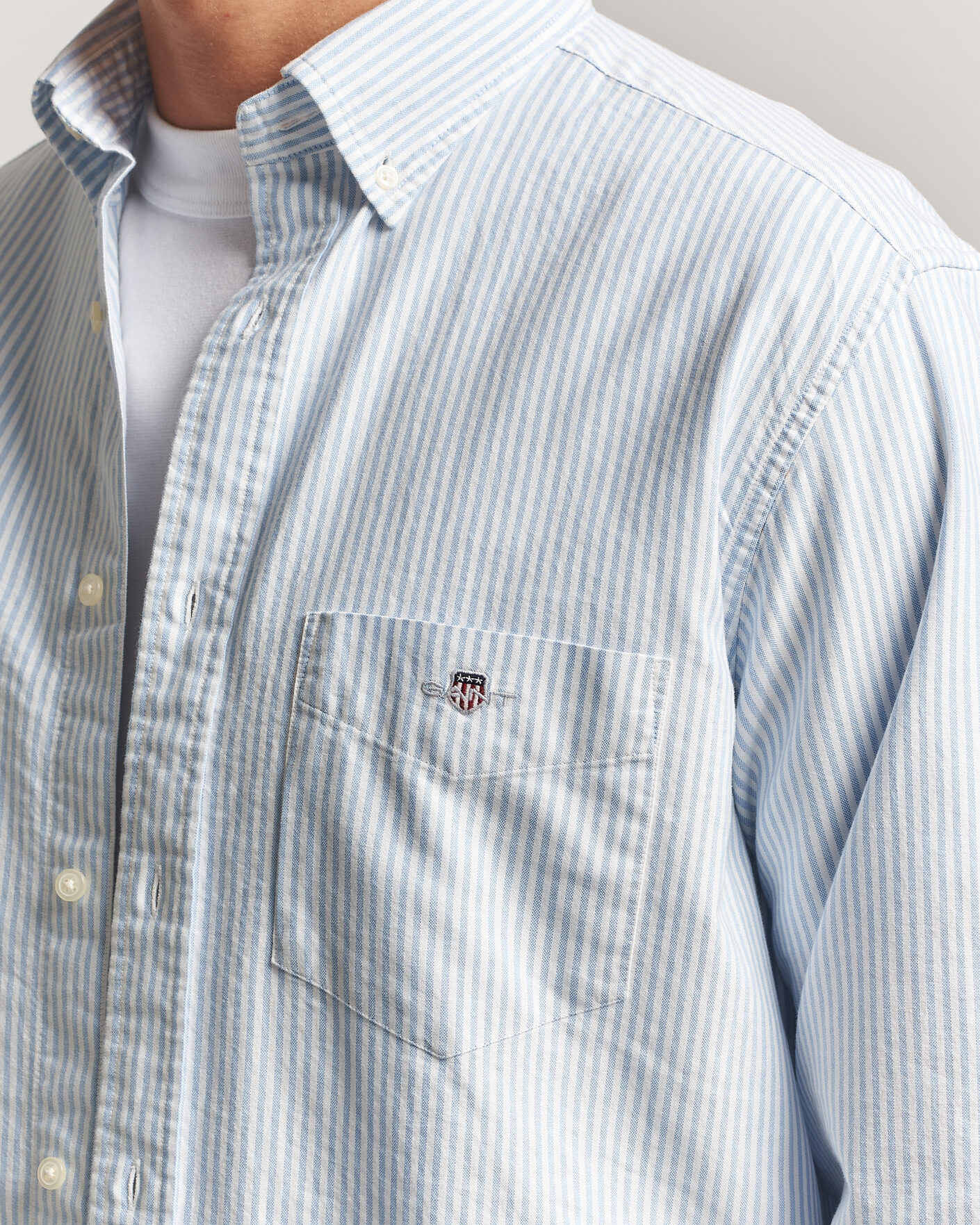 Mies | Kauluspaidat | Gant | Regular Fit Striped Oxford Shirt College Blue
