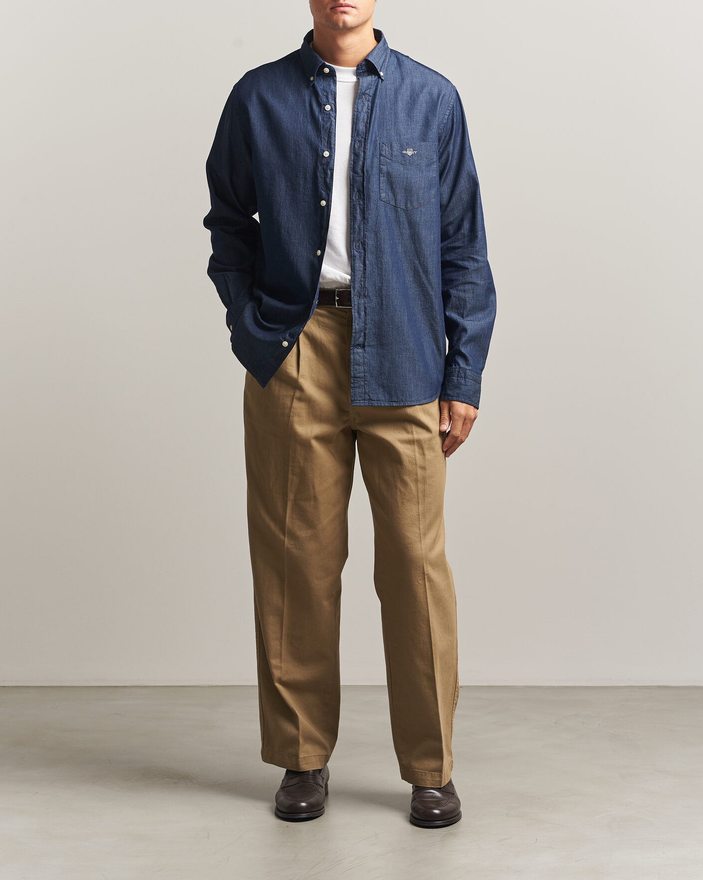 Mies | Kauluspaidat | Gant | Regular Fit Indigo Shirt Dark Indigo
